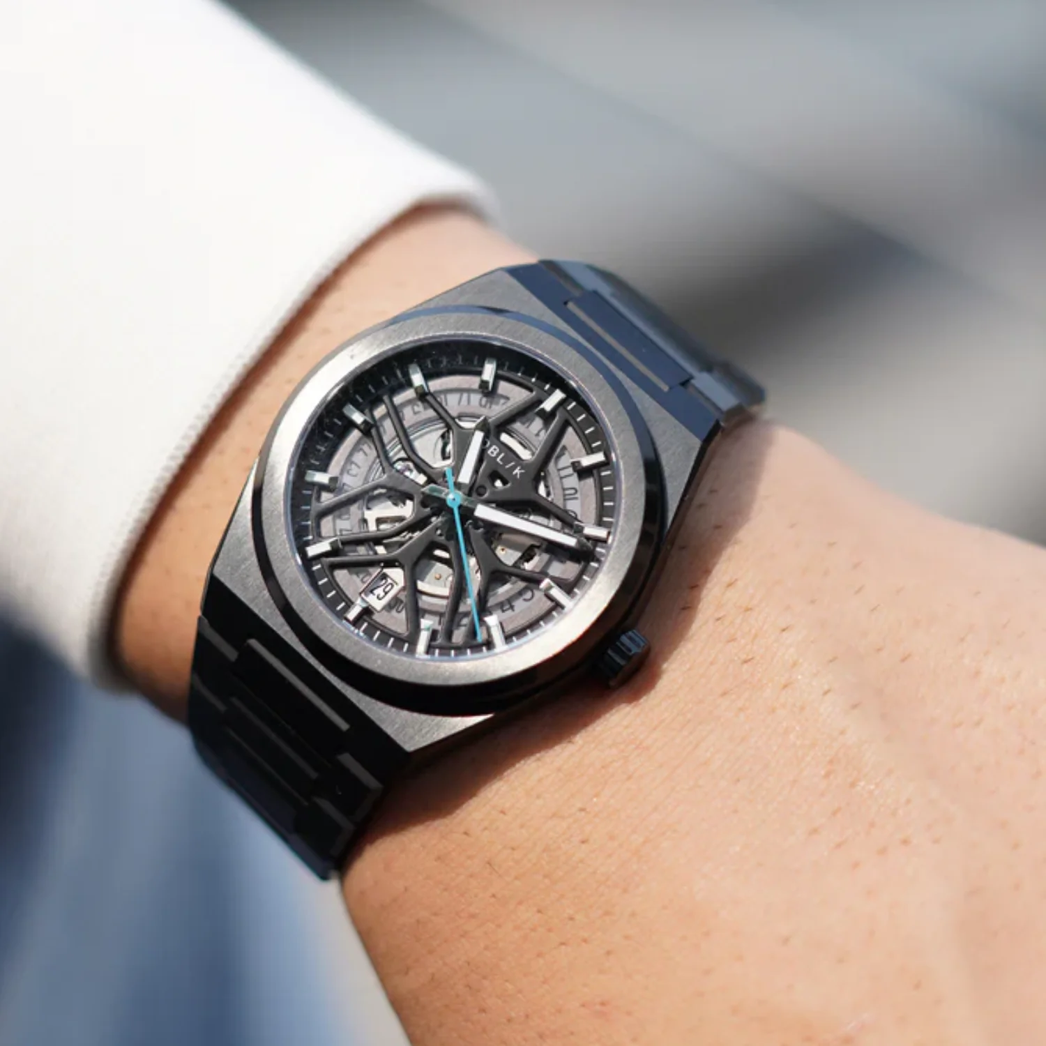 Velocity Men Quartz Black Dial Analog Stainless Steel Watch - Image 4