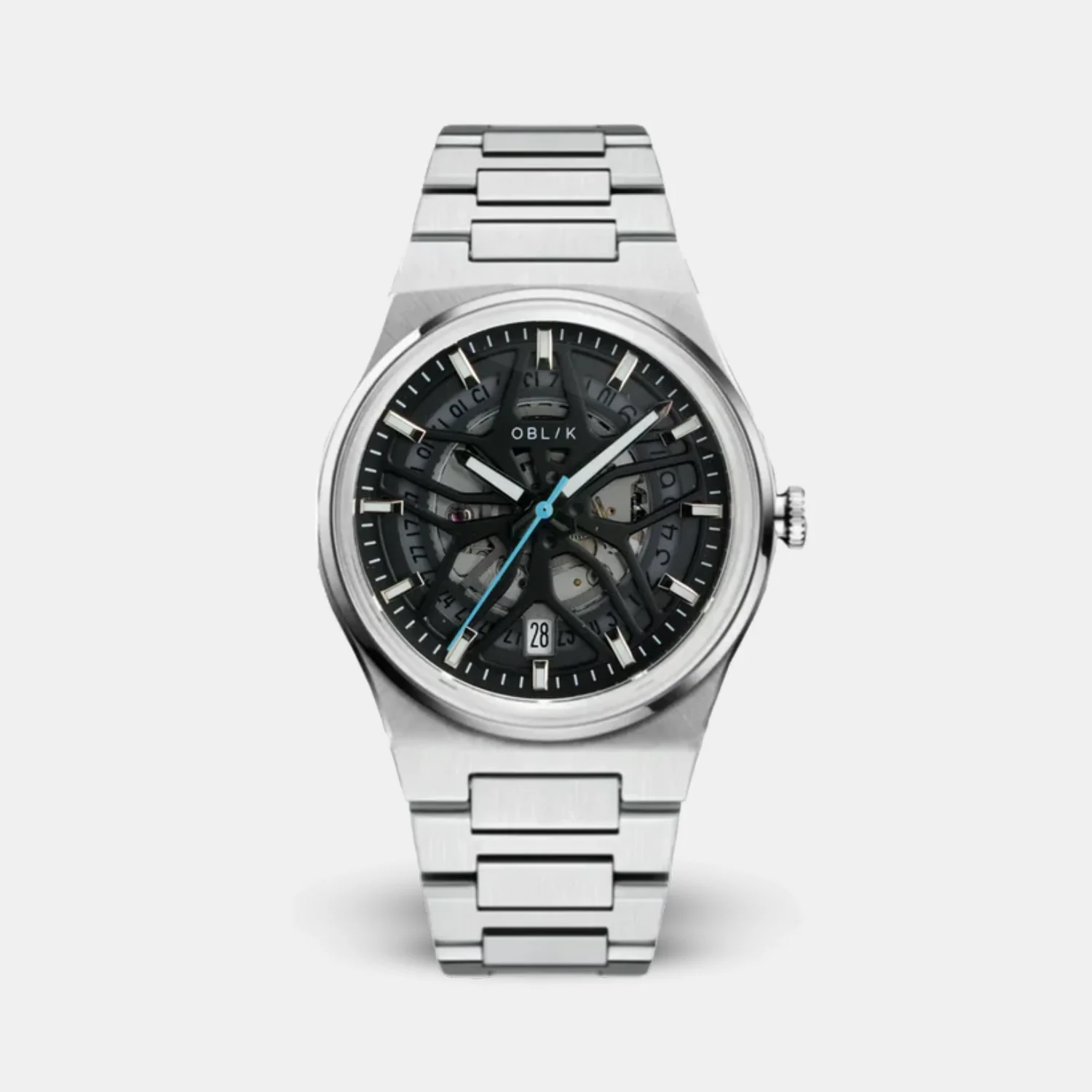 Velocity Men Quartz Two Tone Dial Analog Stainless Steel Watch - Image 2