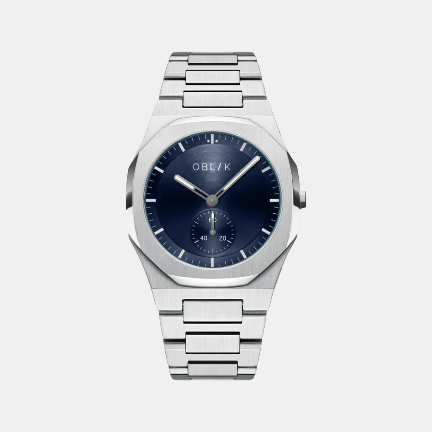Zeus Men Quartz Blue Dial Analog Stainless Steel Watch