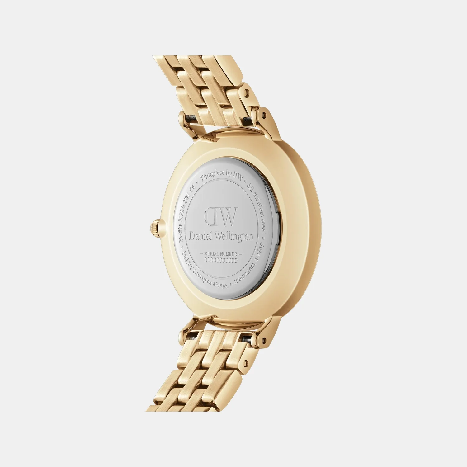 Petite Roman Numerals Women Quartz White Dial Analog Stainless Steel Watch DW00100682K - Image 3