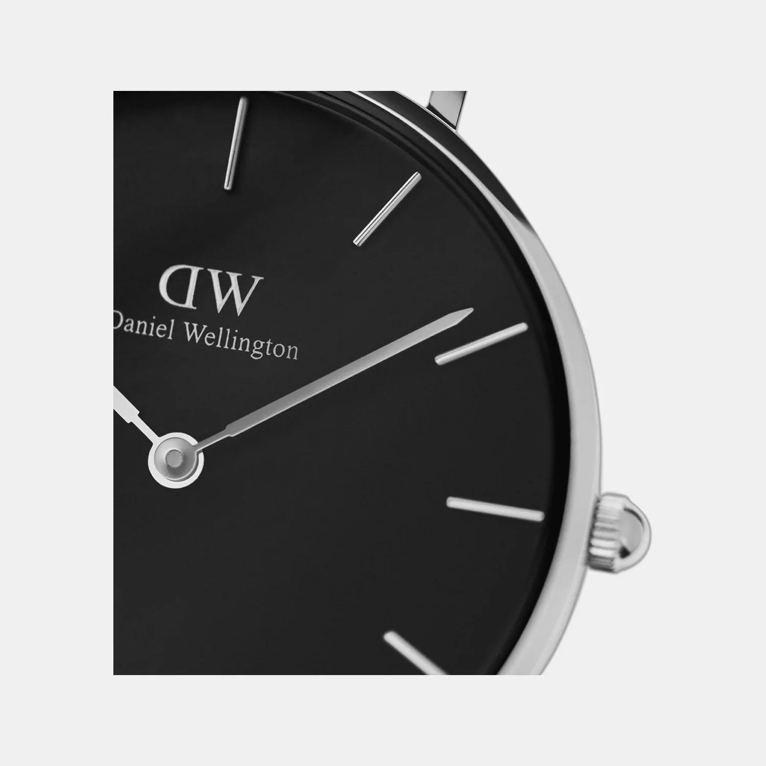 Petite Women Quartz Black Dial Analog Stainless Steel Watch DW00100202 - Image 2