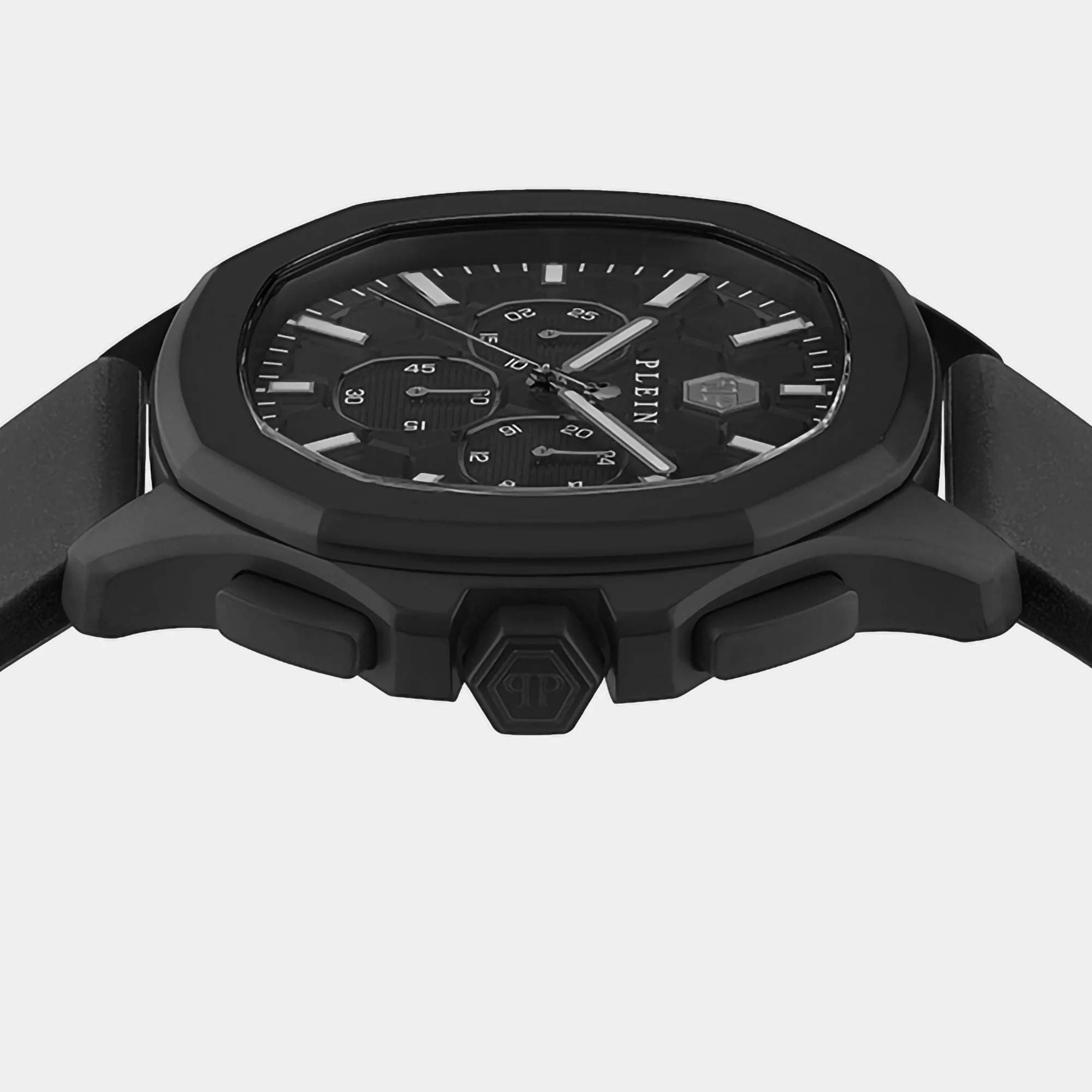 High-Iconic Men Quartz Black Dial Chronograph Silicone Watch PWSAA0823 - Image 2