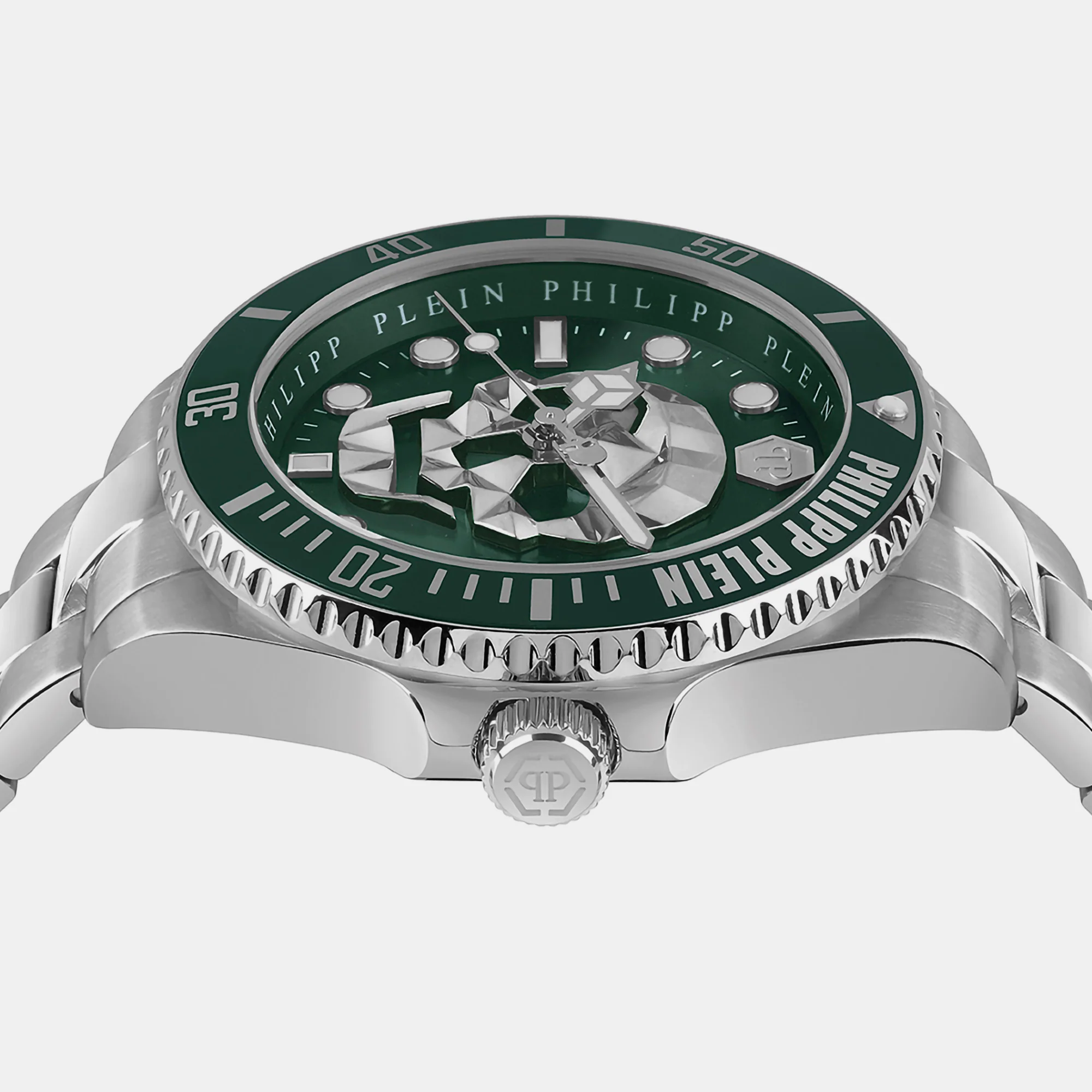 $kull Men Quartz Green Dial Analog Stainless Steel Watch PWOAA0622 - Image 2