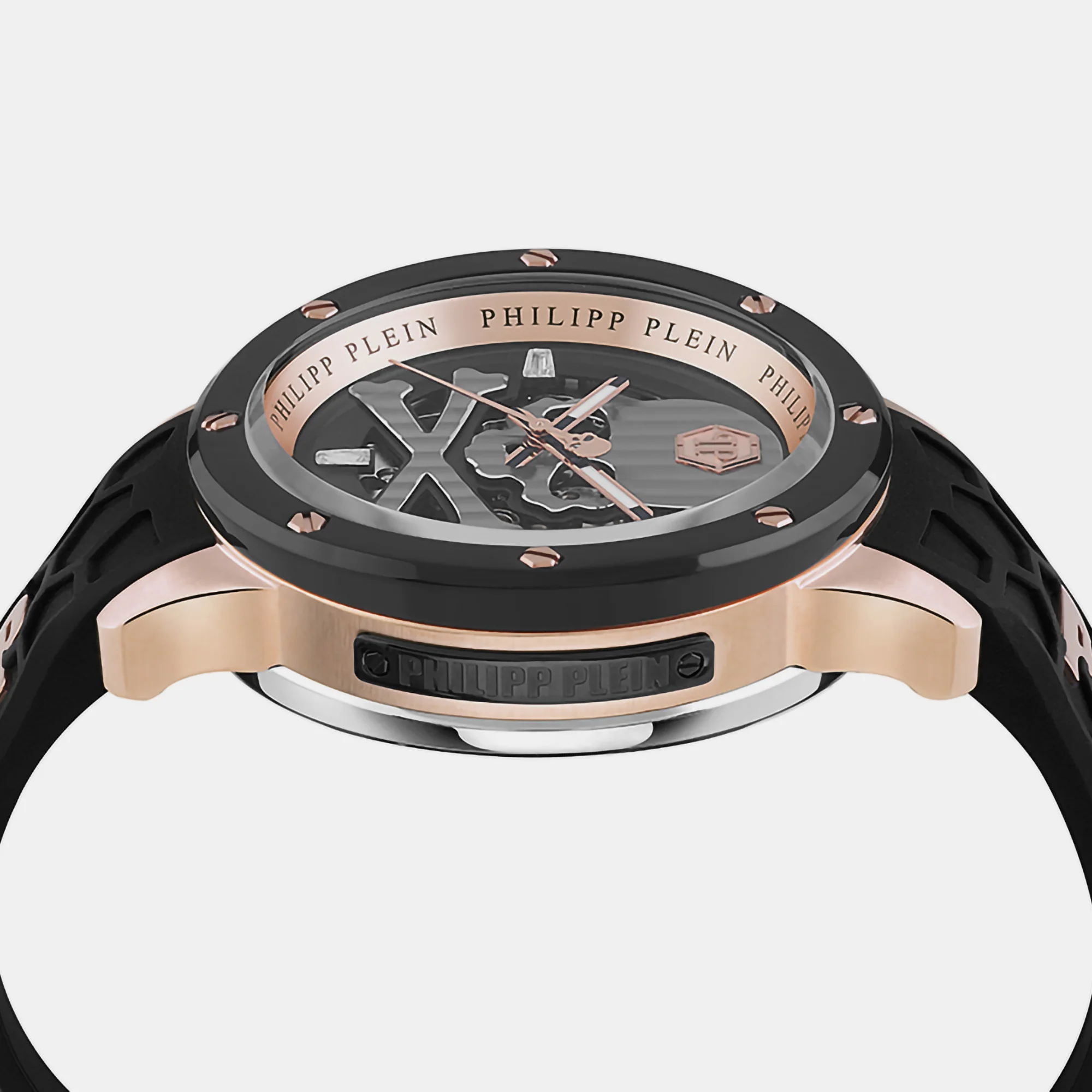 Men Automatic Rose Gold Dial Analog Silicone Watch PWUAA0623 - Image 2