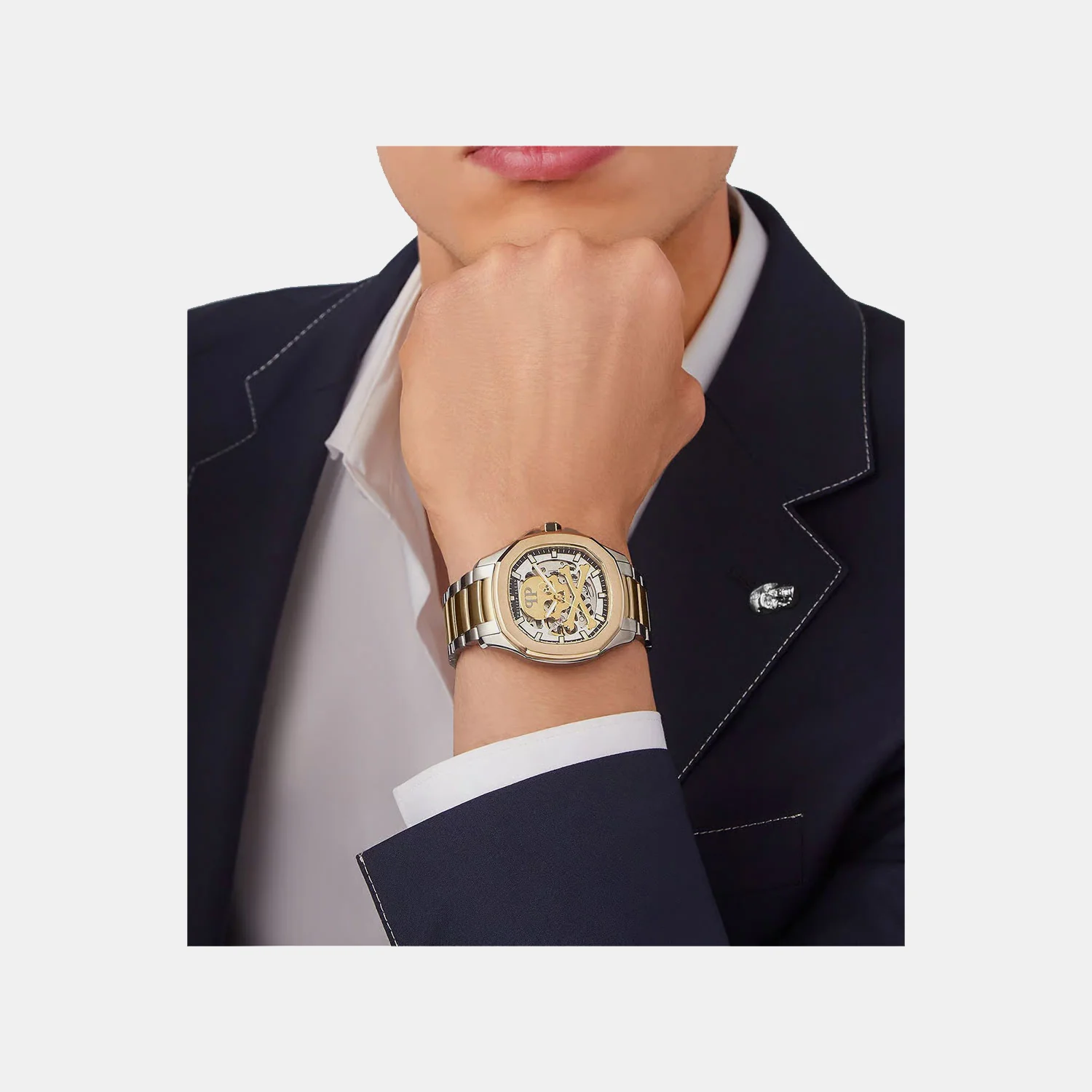 Men Automatic Silver Dial Analog Stainless Steel Watch PWRAA0323 - Image 4