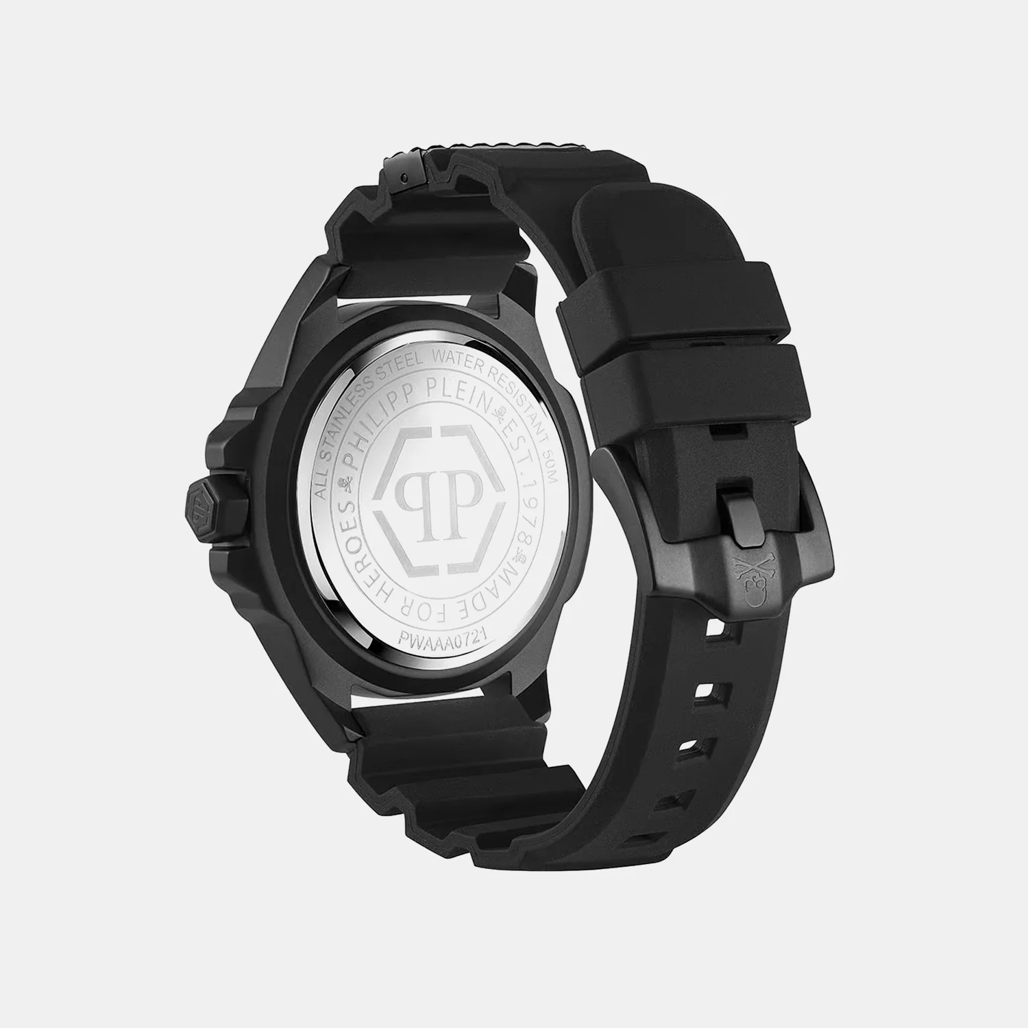 Men Quartz Black Dial Analog Silicone Watch PWAAA0721 - Image 3
