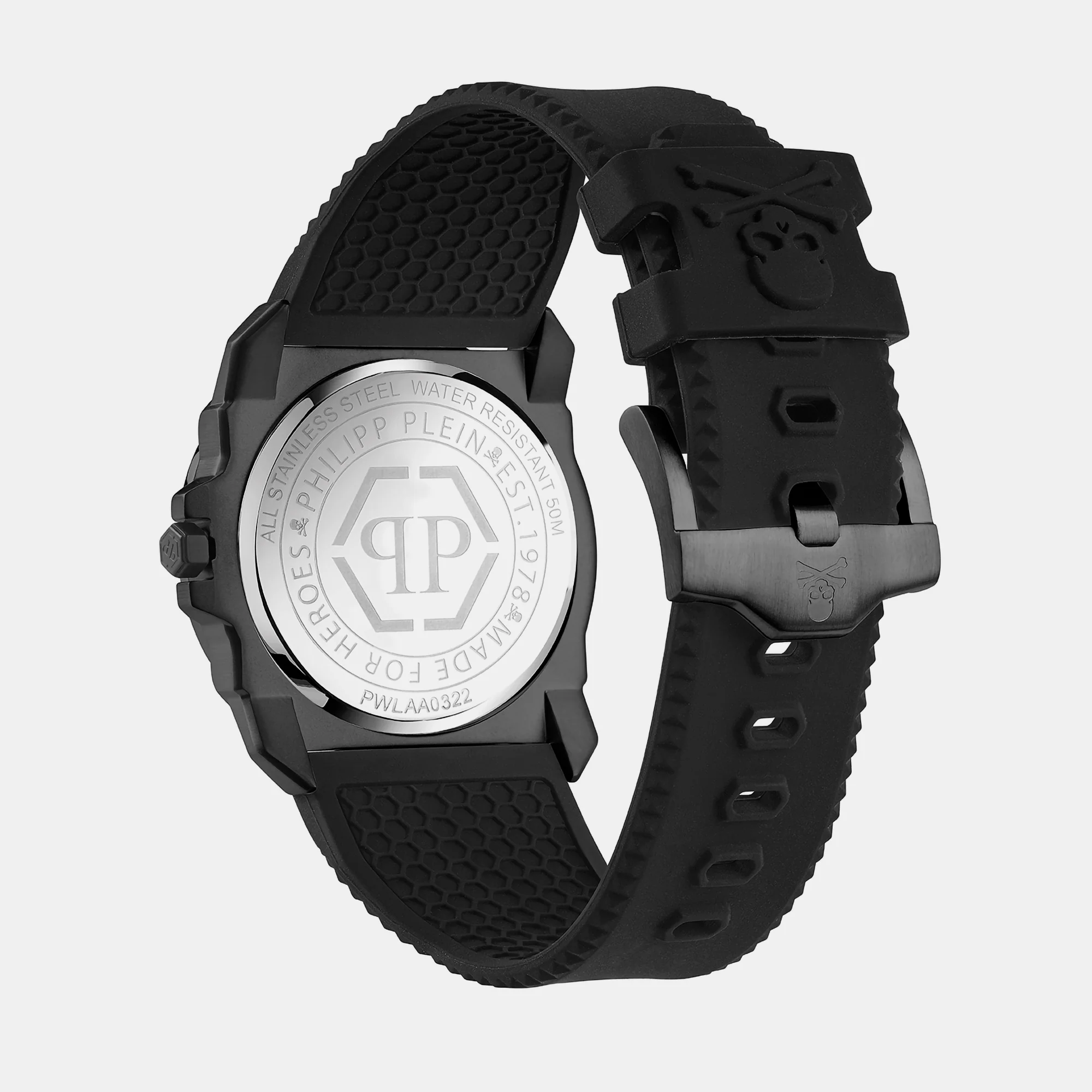 Men Quartz Black Dial Analog Silicone Watch PWLAA0322 - Image 3