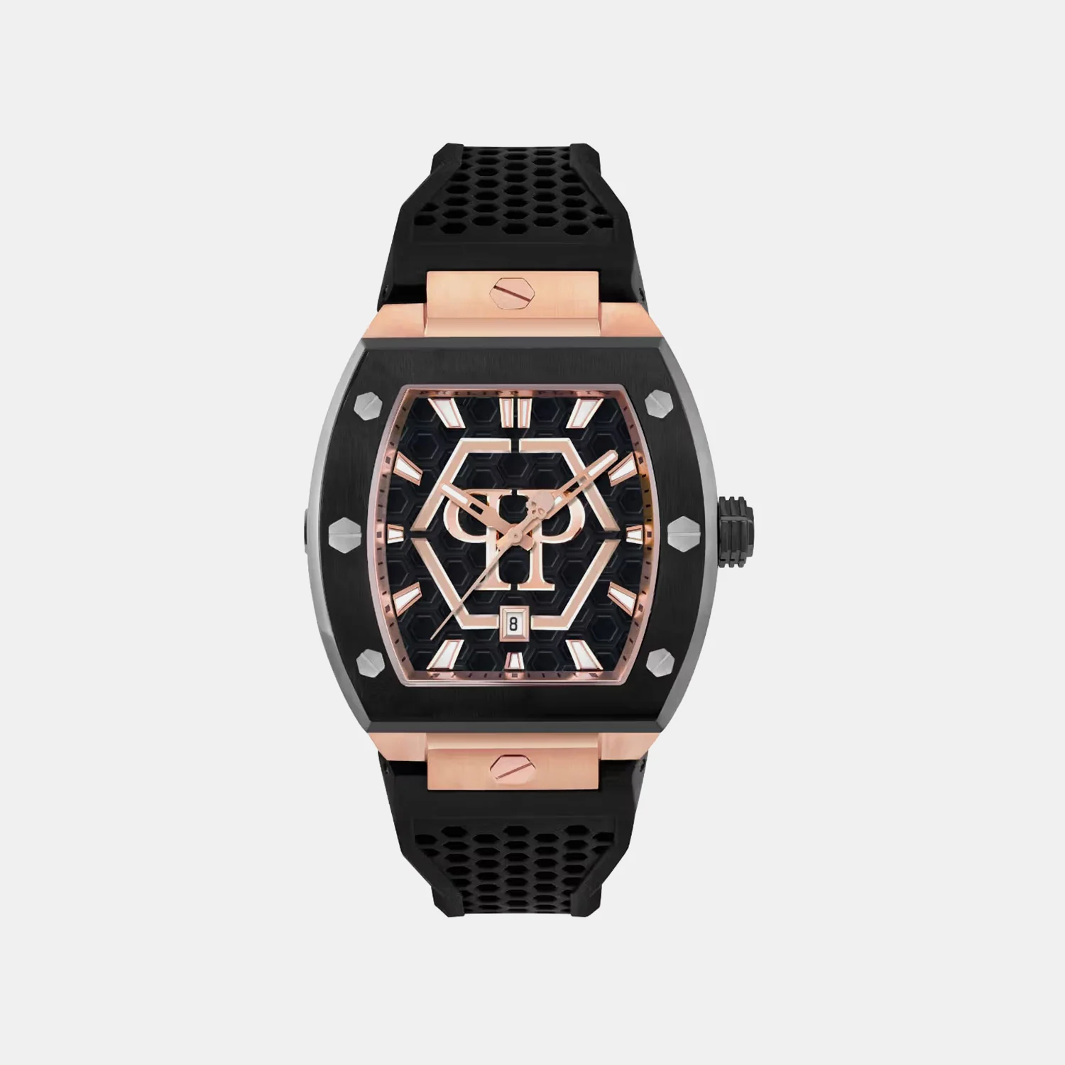 Men Quartz Black Dial Analog Silicone Watch PWPUA0124