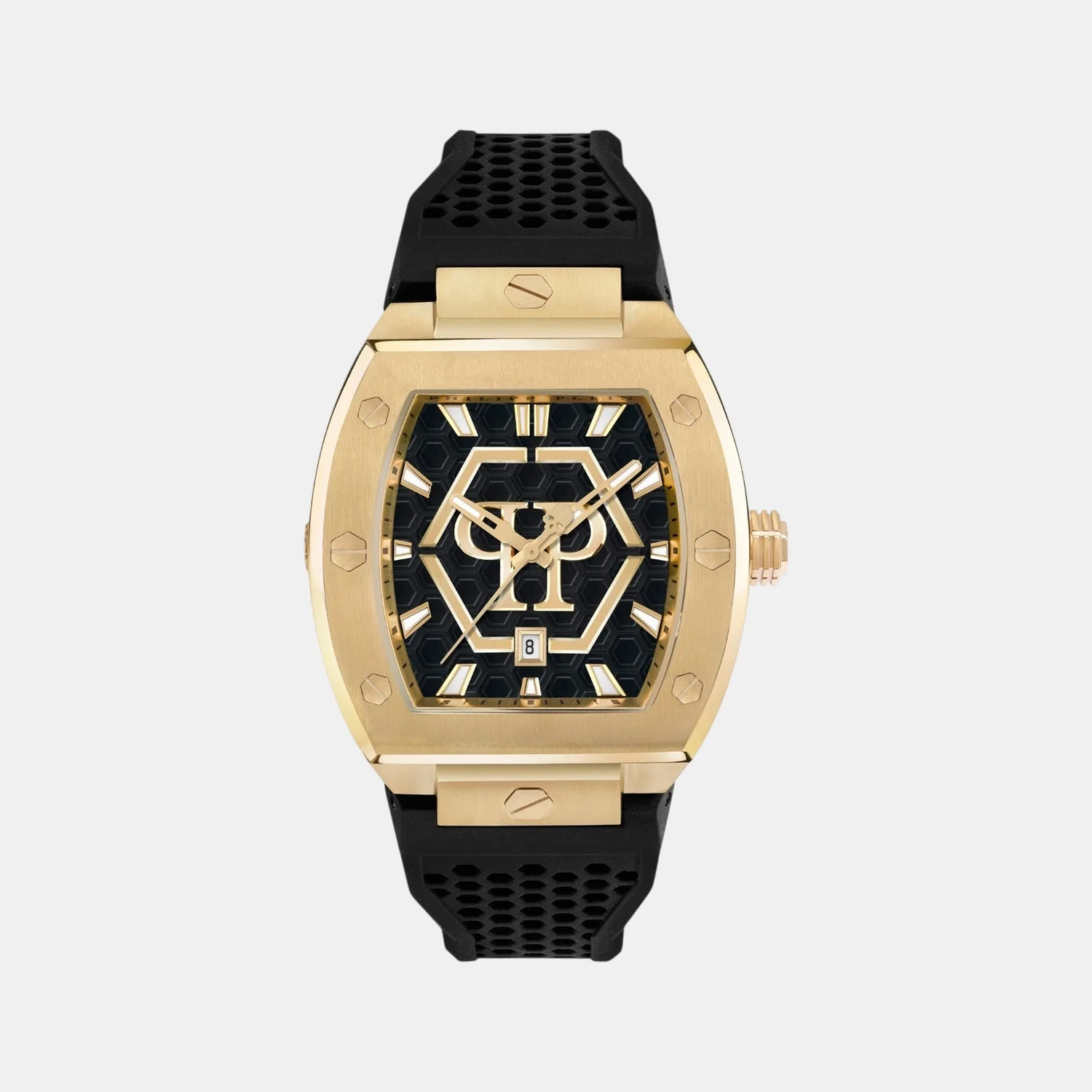 Men Quartz Black Dial Analog Silicone Watch PWPUA0424