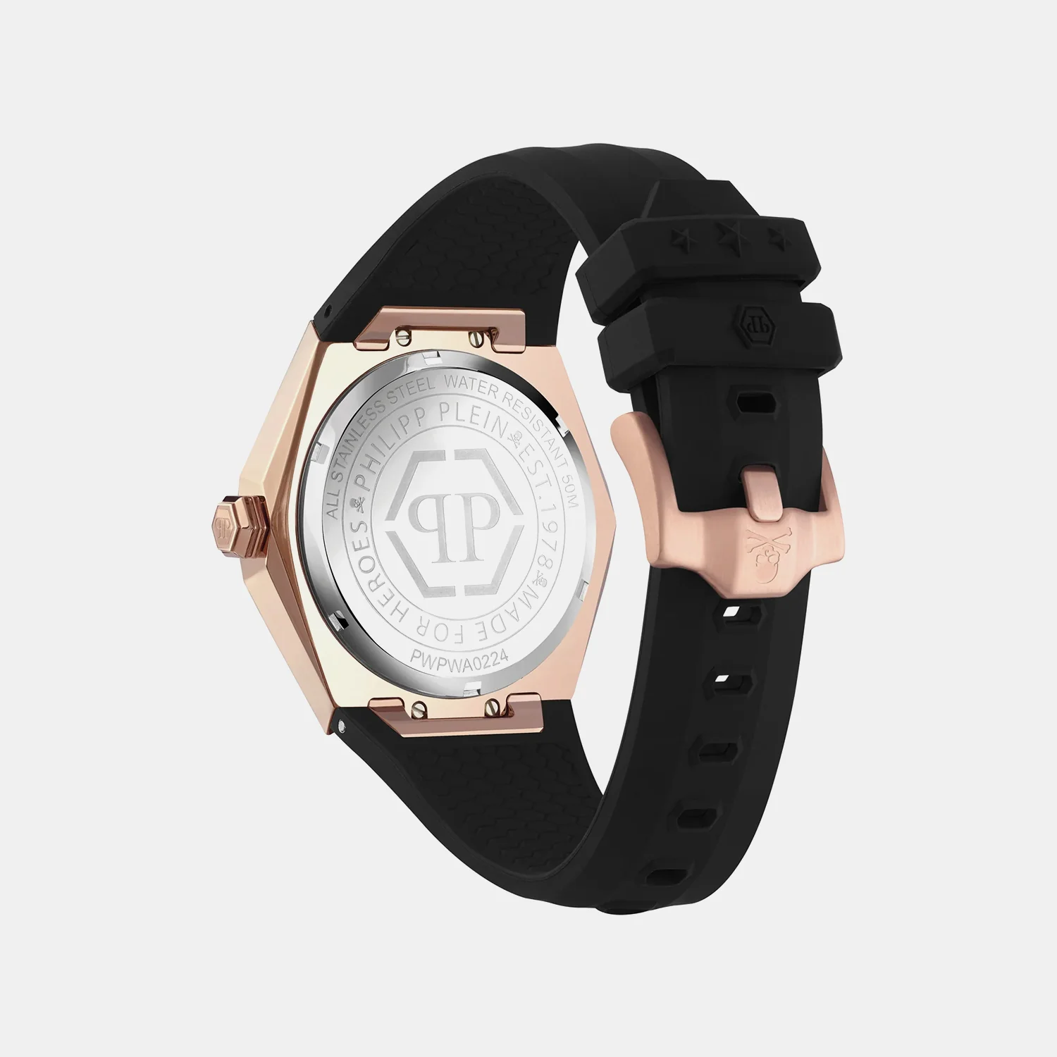 Men Quartz Black Dial Analog Silicone Watch PWPWA0224 - Image 3