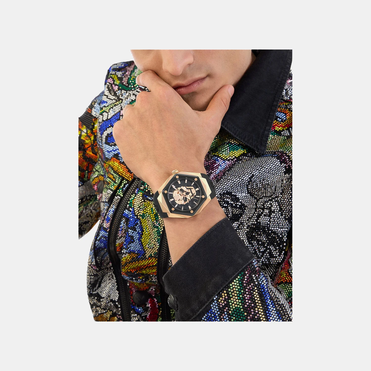 Men Quartz Black Dial Analog Silicone Watch PWPWA0224 - Image 4