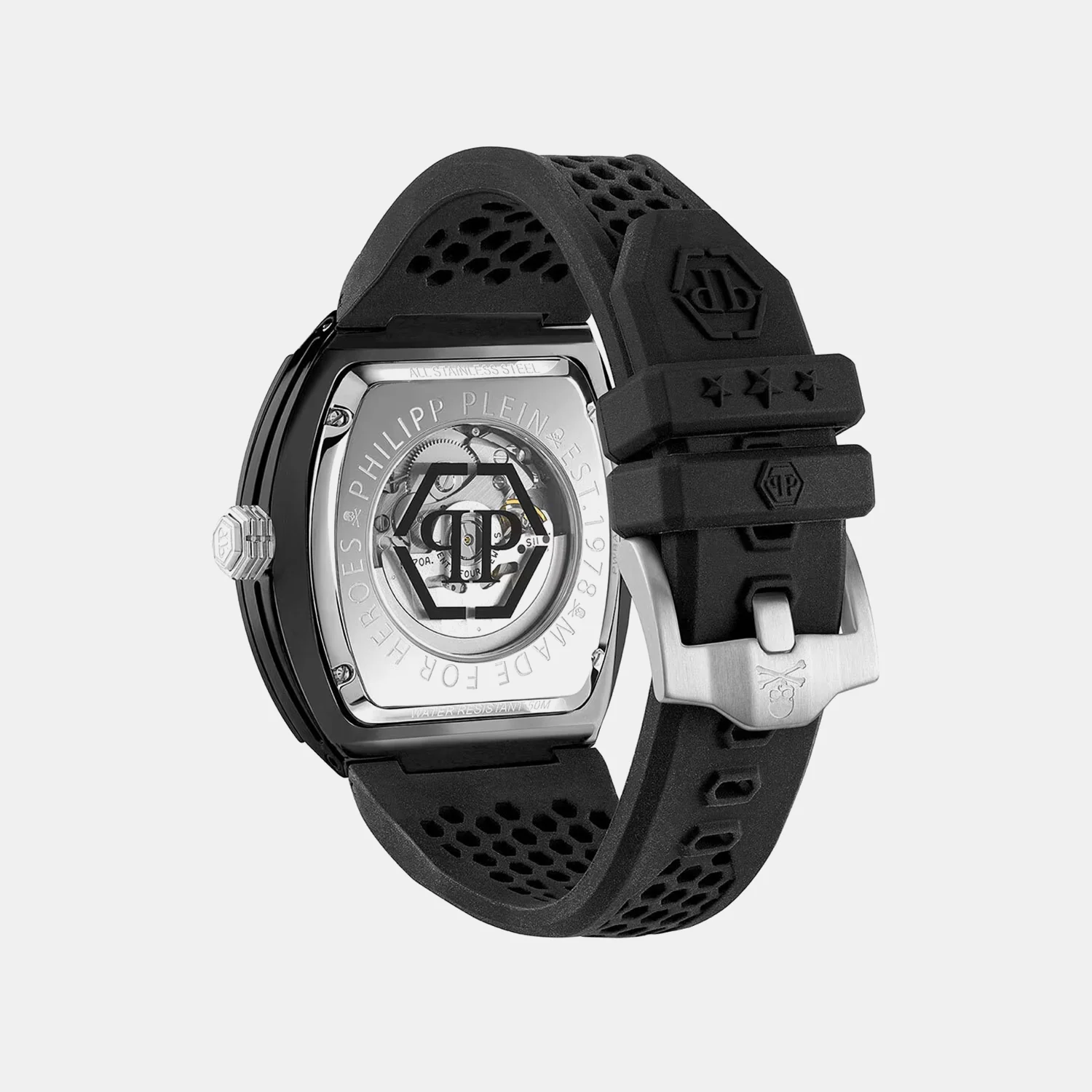Men Quartz Black Dial Analog Silicone Watch PWVBA0423 - Image 3