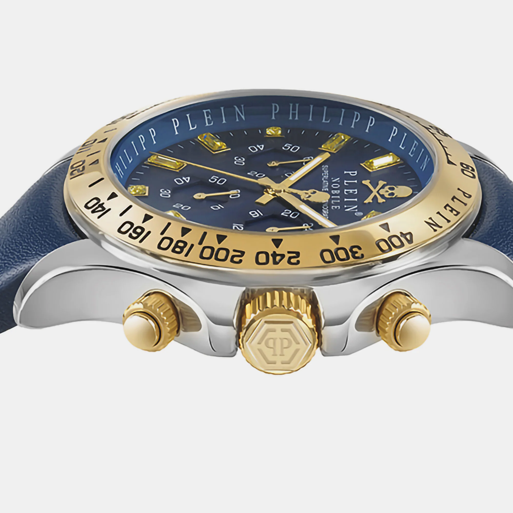 Men Quartz Blue Dial Chronograph Leather Watch PWCAA0121 - Image 2