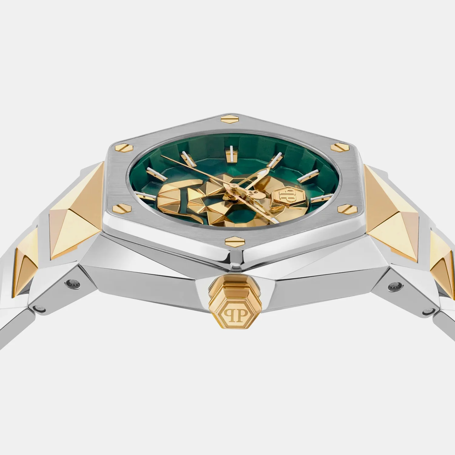 Men Quartz Green Dial Analog Stainless Steel Watch PWPWA0724 - Image 3