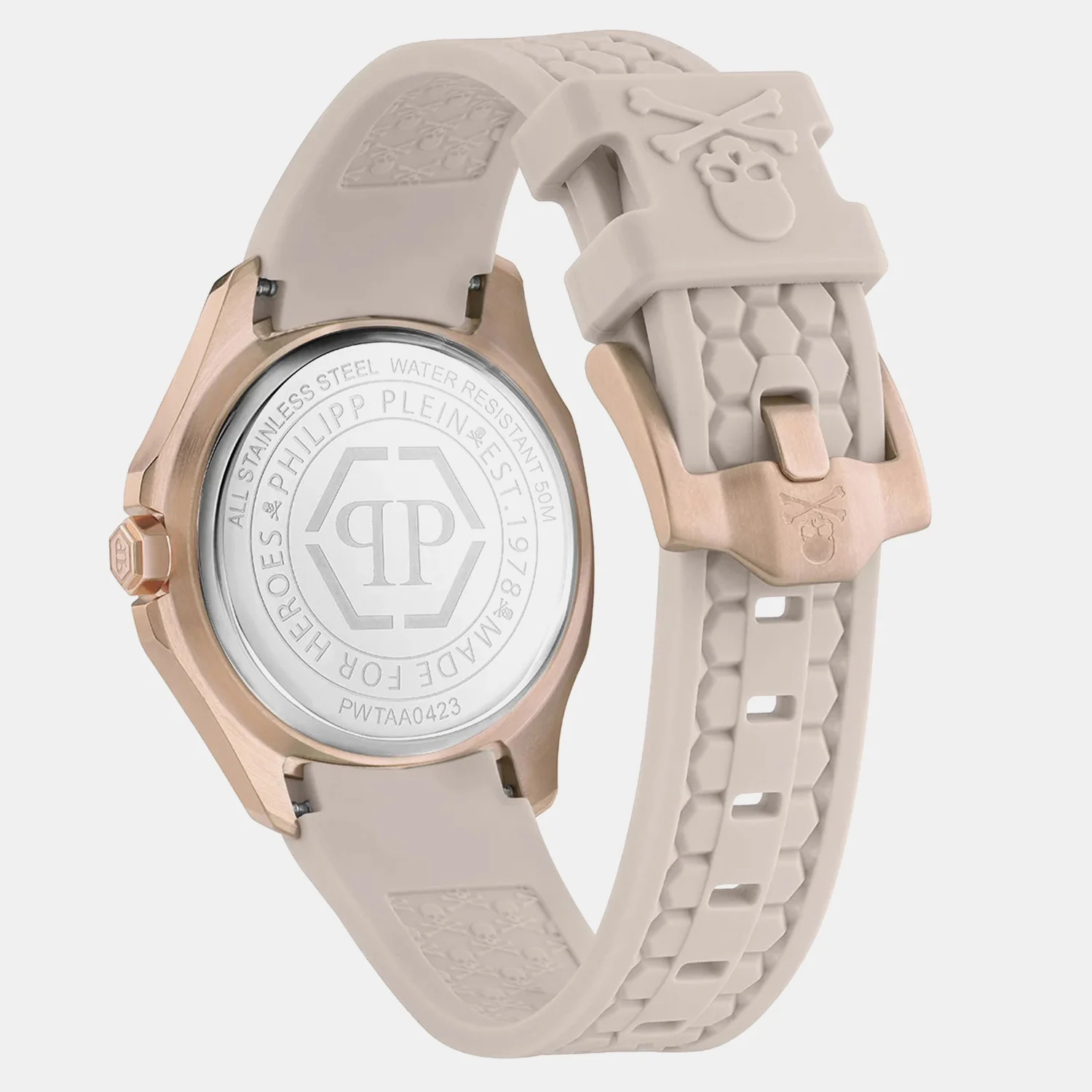 Spectre Women Quartz Beige Dial Analog Silicone Watch PWTAA0423 - Image 3