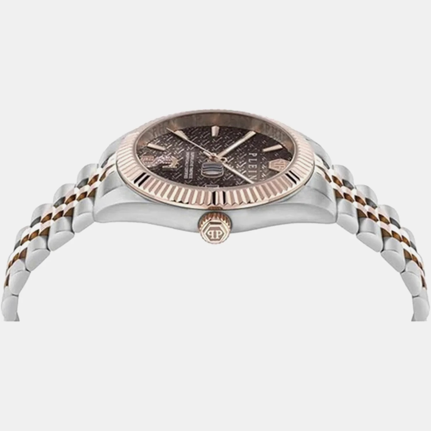 Superlative Men Quartz Brown Dial Analog Stainless Steel Watch PWMFA0925 - Image 2