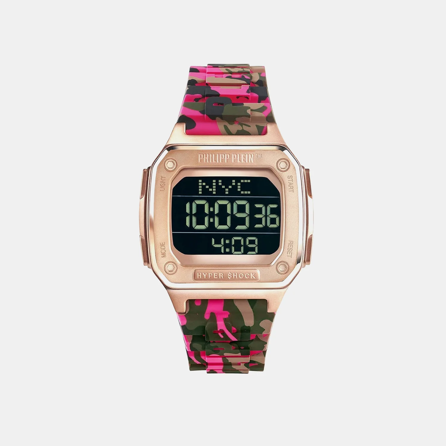 Unisex Quartz Black Dial Digital Silicone Watch PWHAA1622