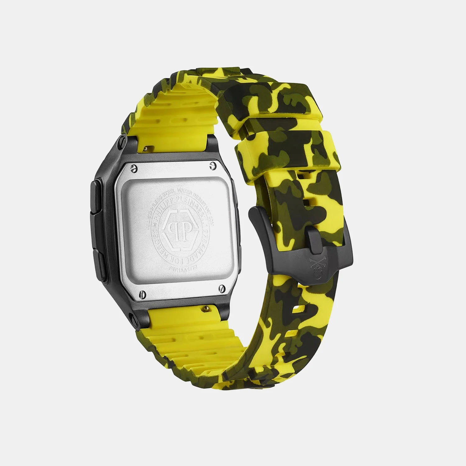 Unisex Quartz Black Dial Digital Silicone Watch PWHAA1722 - Image 3