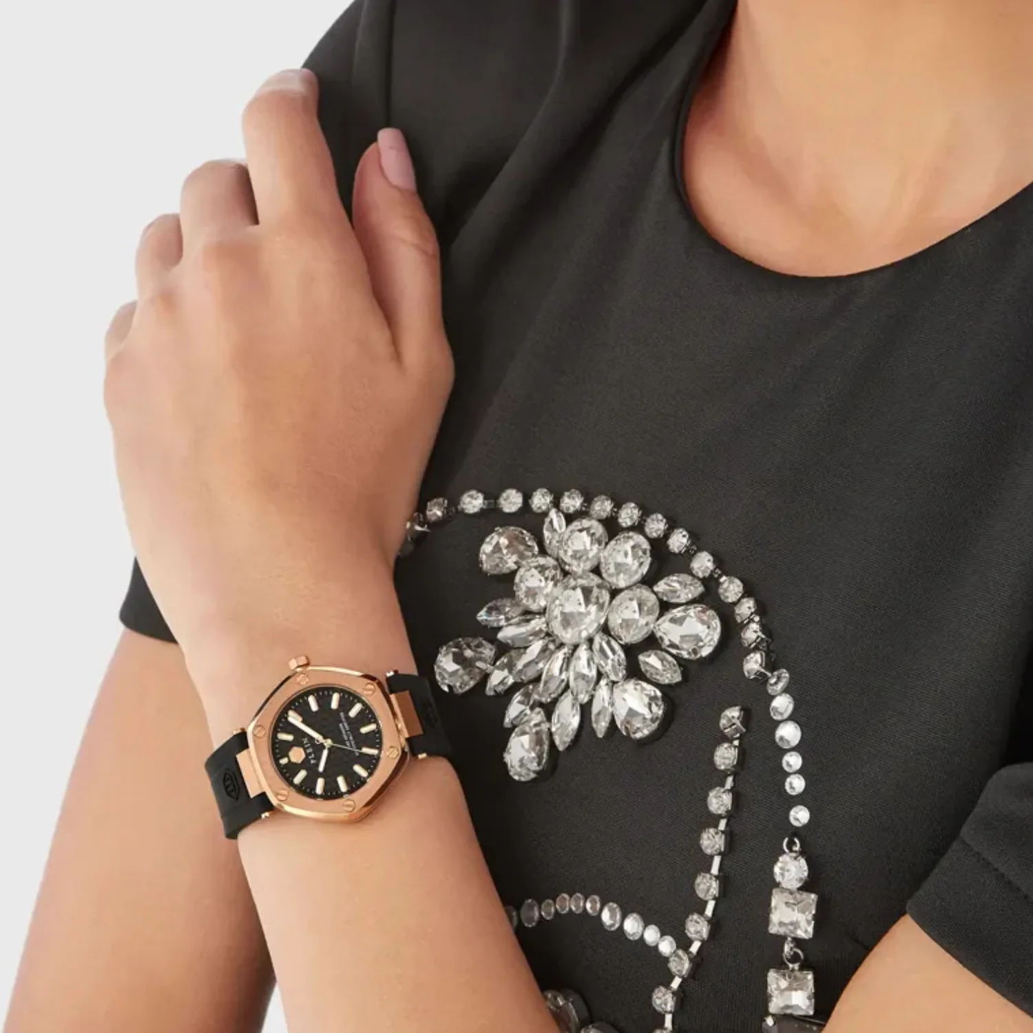 Women Quartz Black Dial Analog Silicone Watch PW1BA0323 - Image 4