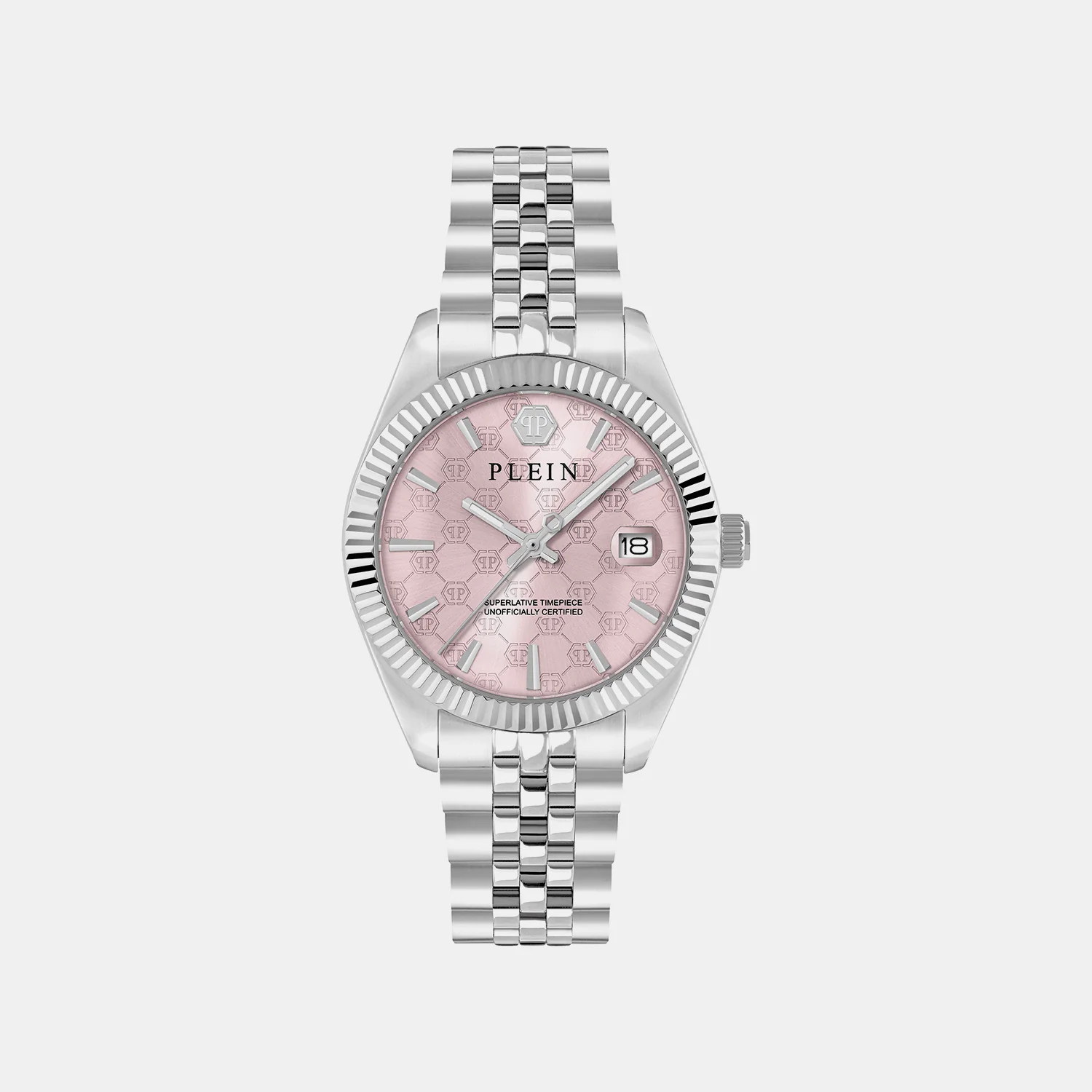 Women Quartz Pink Dial Analog Stainless Steel Watch PWYFA0826