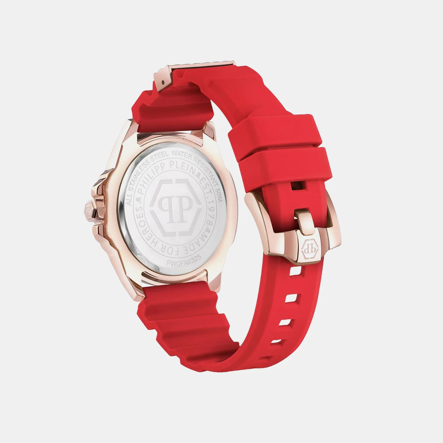 Women Quartz Silver White Dial Analog Silicone Watch PWOFA0325 - Image 2