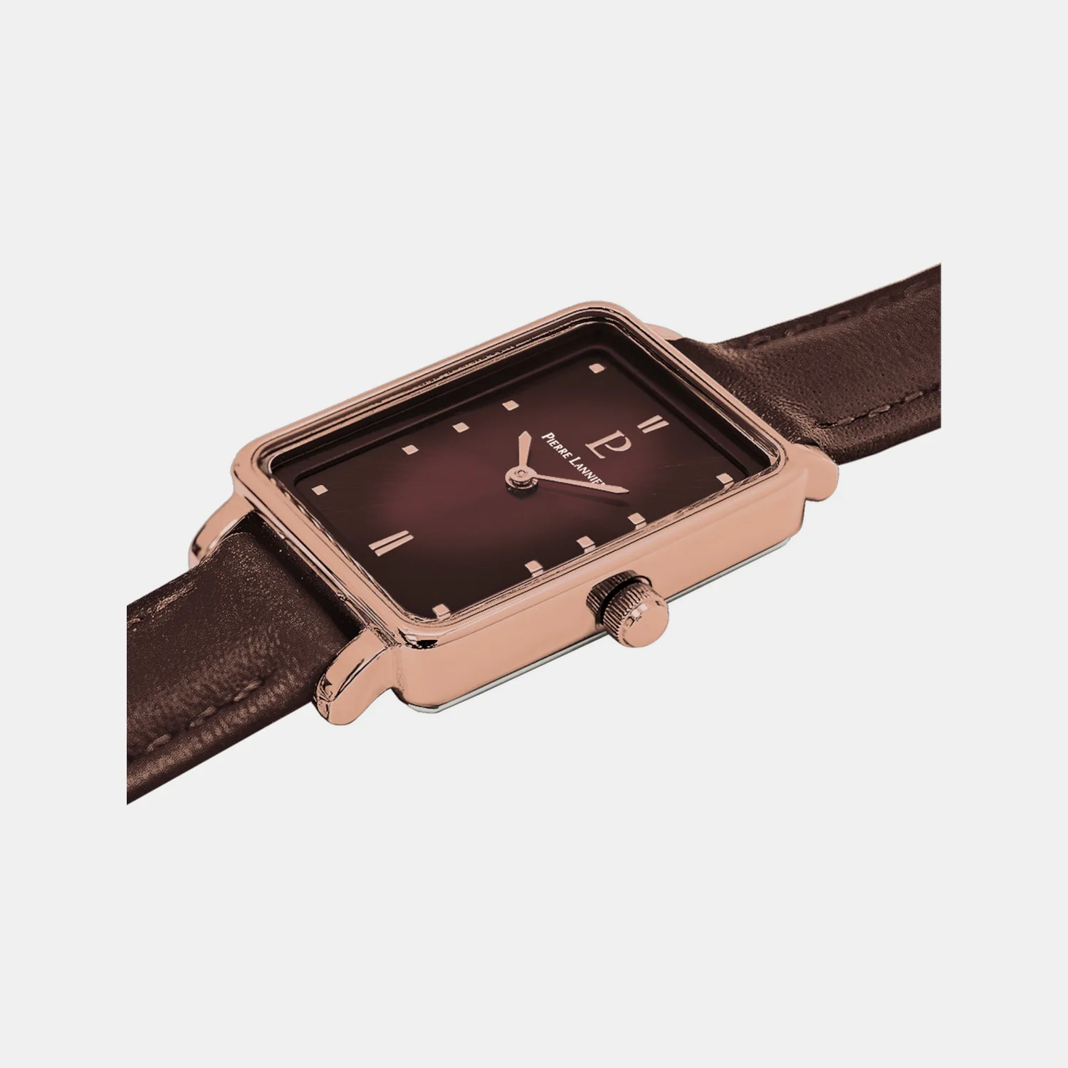 Ariane Women Quartz Brown Dial Analog Leather Watch 050K984 - Image 4
