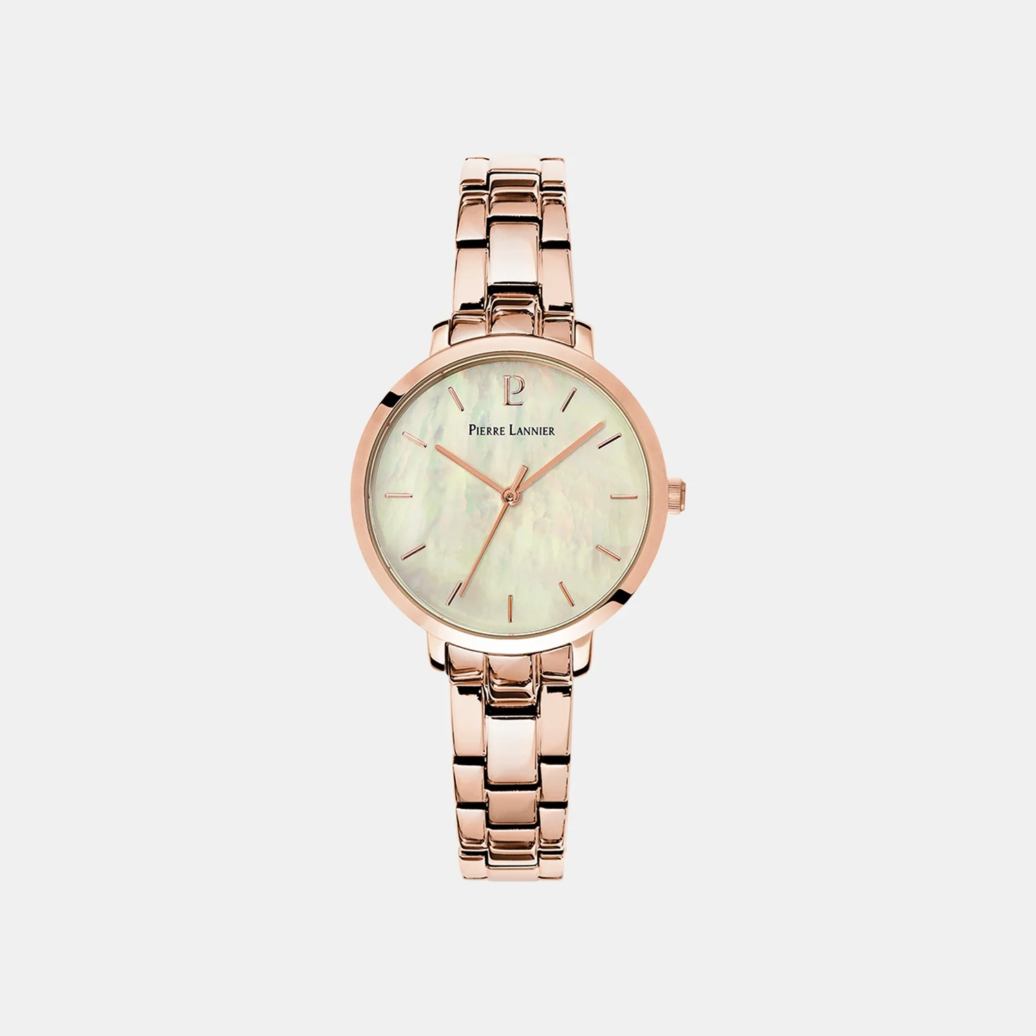 Aura Women Quartz White Dial Analog Stainless Steel Watch 055M999
