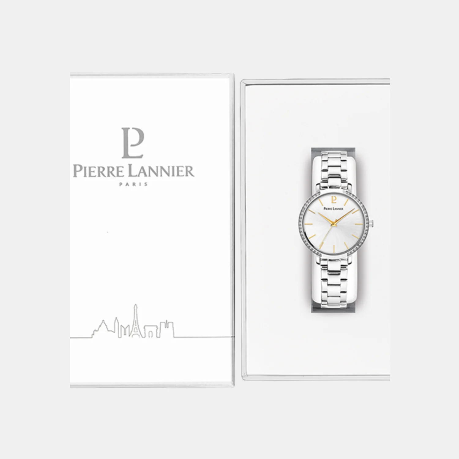 Chouquette Women Quartz Silver Dial Analog Stainless Steel Watch 036P621 - Image 4