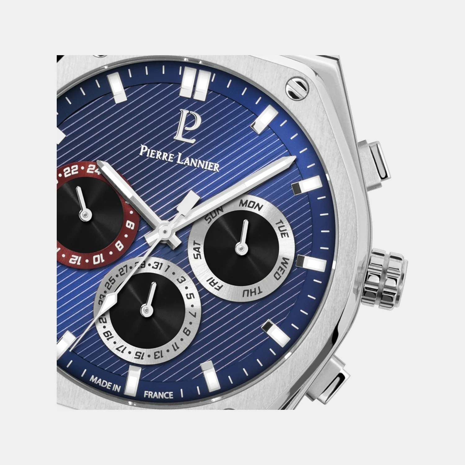 Copilote Men Quartz Blue Dial Chronograph Stainless Steel Watch 230F161 - Image 3
