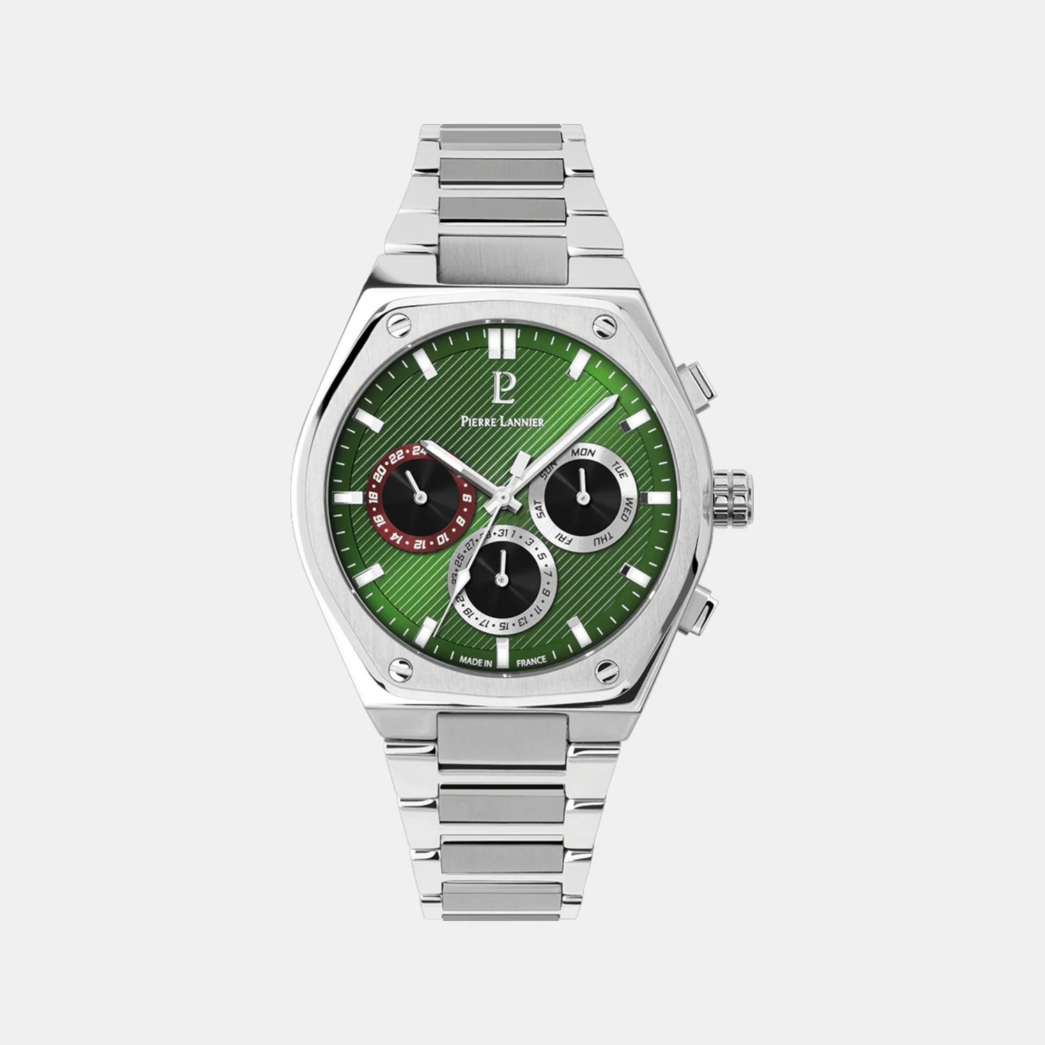 Copilote Men Quartz Green Dial Chronograph Stainless Steel Watch 230F171 - Image 2