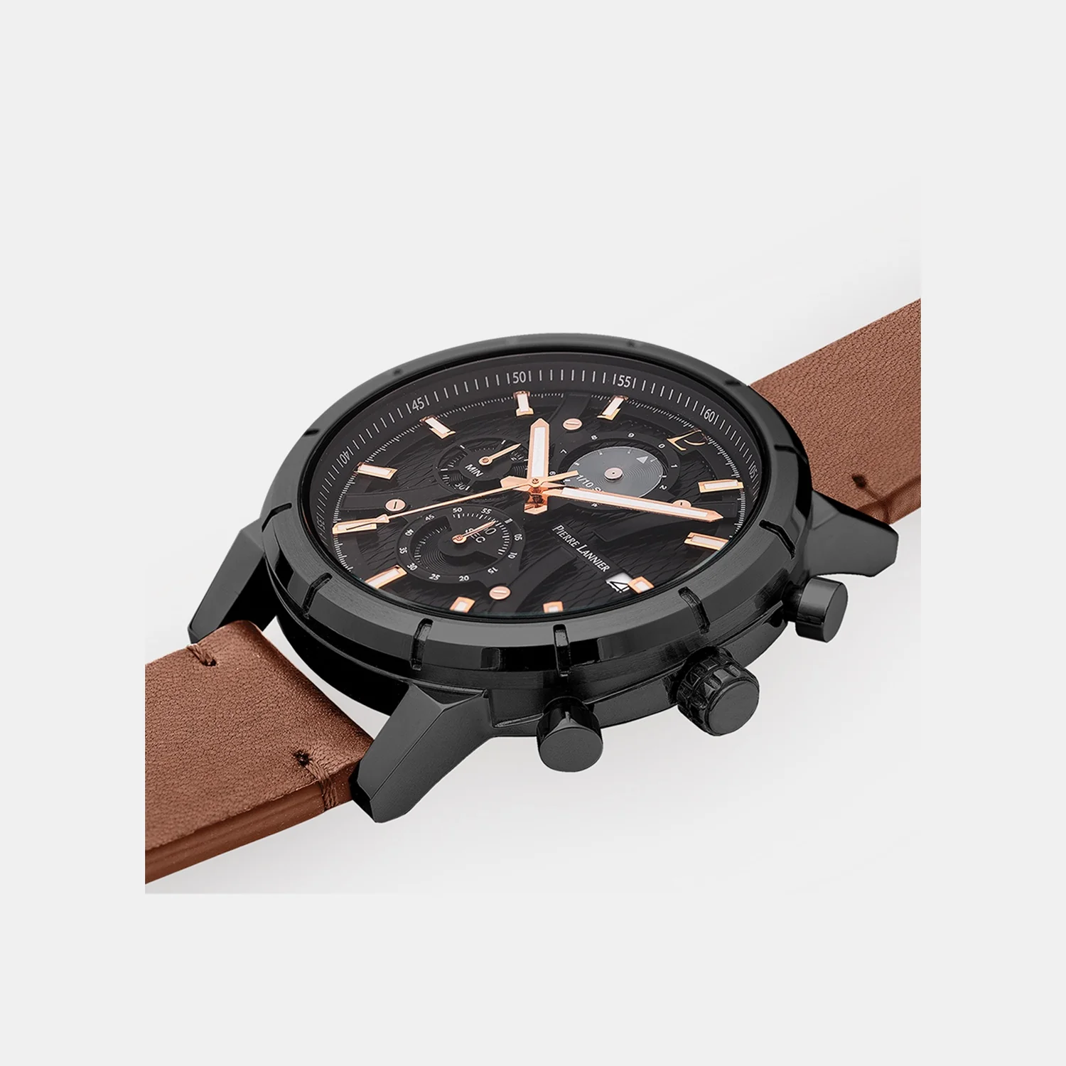 Criterium Men Quartz Black Dial Analog Leather Watch 224H434 - Image 2