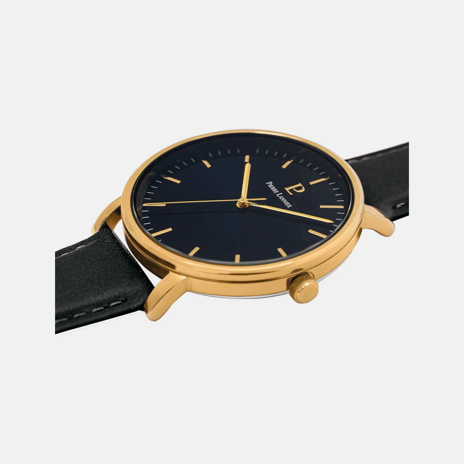Essential Men Quartz Black Dial Analog Leather Watch 218F033 - Image 3
