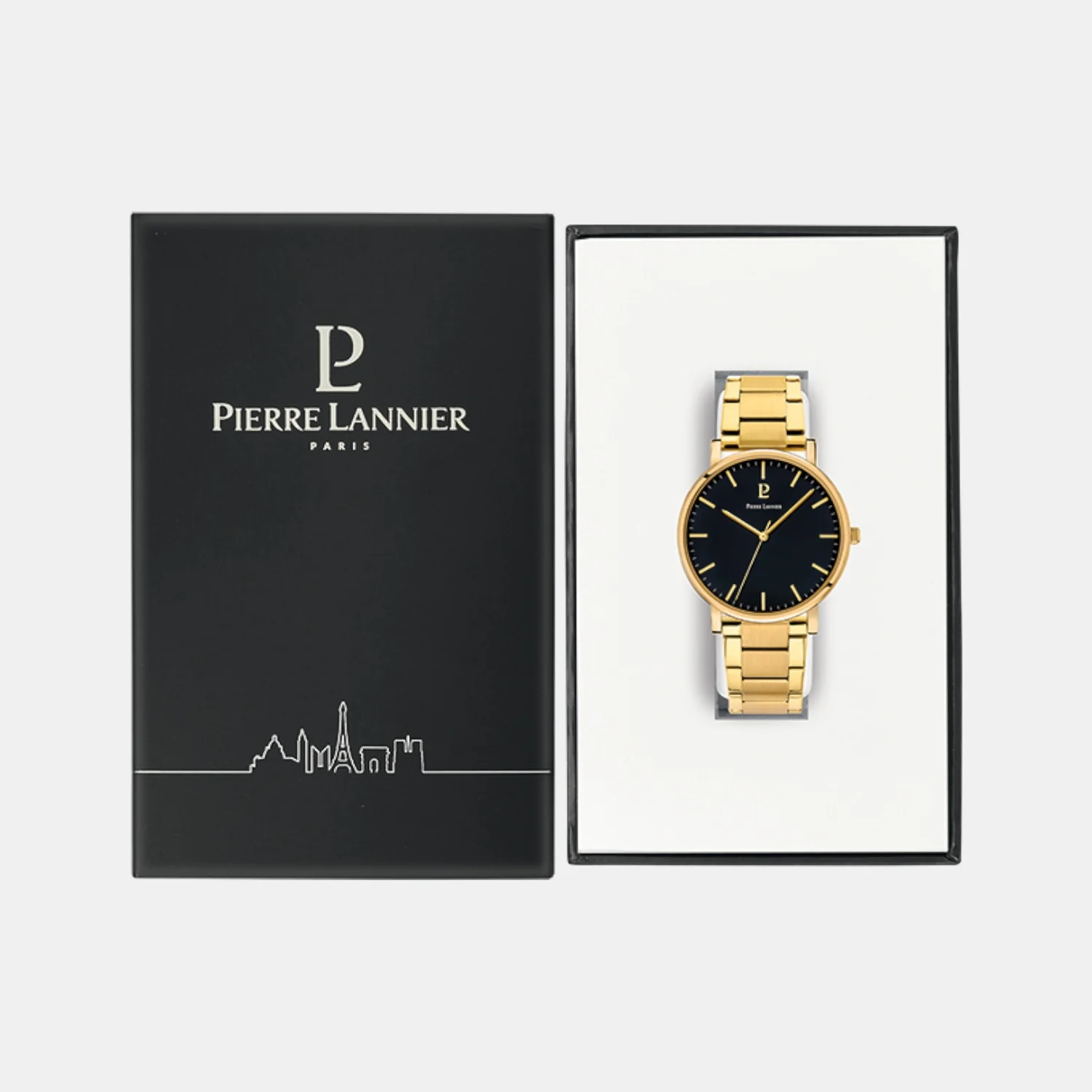 Essential Men Quartz Black Dial Analog Stainless Steel Watch 252G032 - Image 5