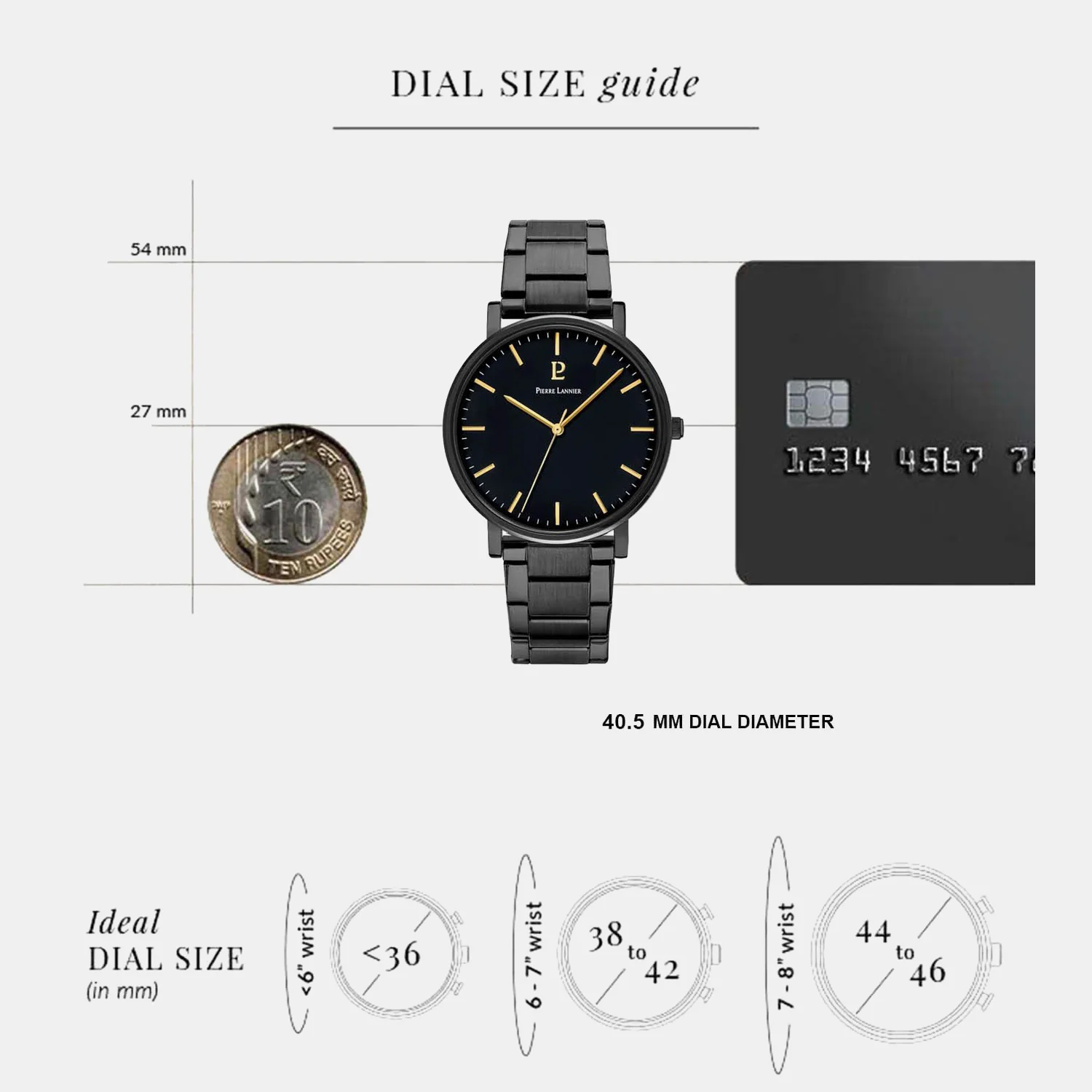Essential Men Quartz Black Dial Analog Stainless Steel Watch 252G439 - Image 5