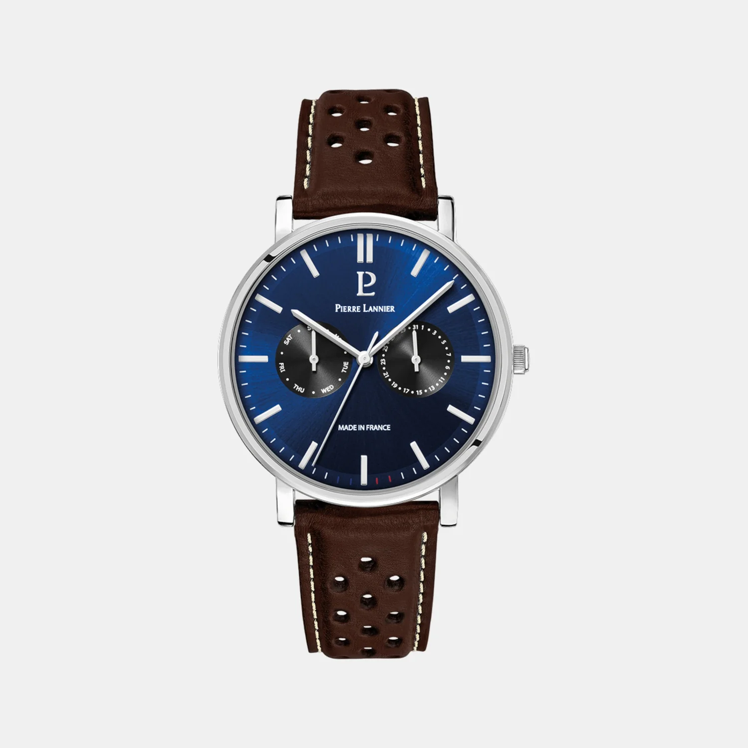 Essential Men Quartz Blue Dial Analog Leather Watch 206J164 - Image 2