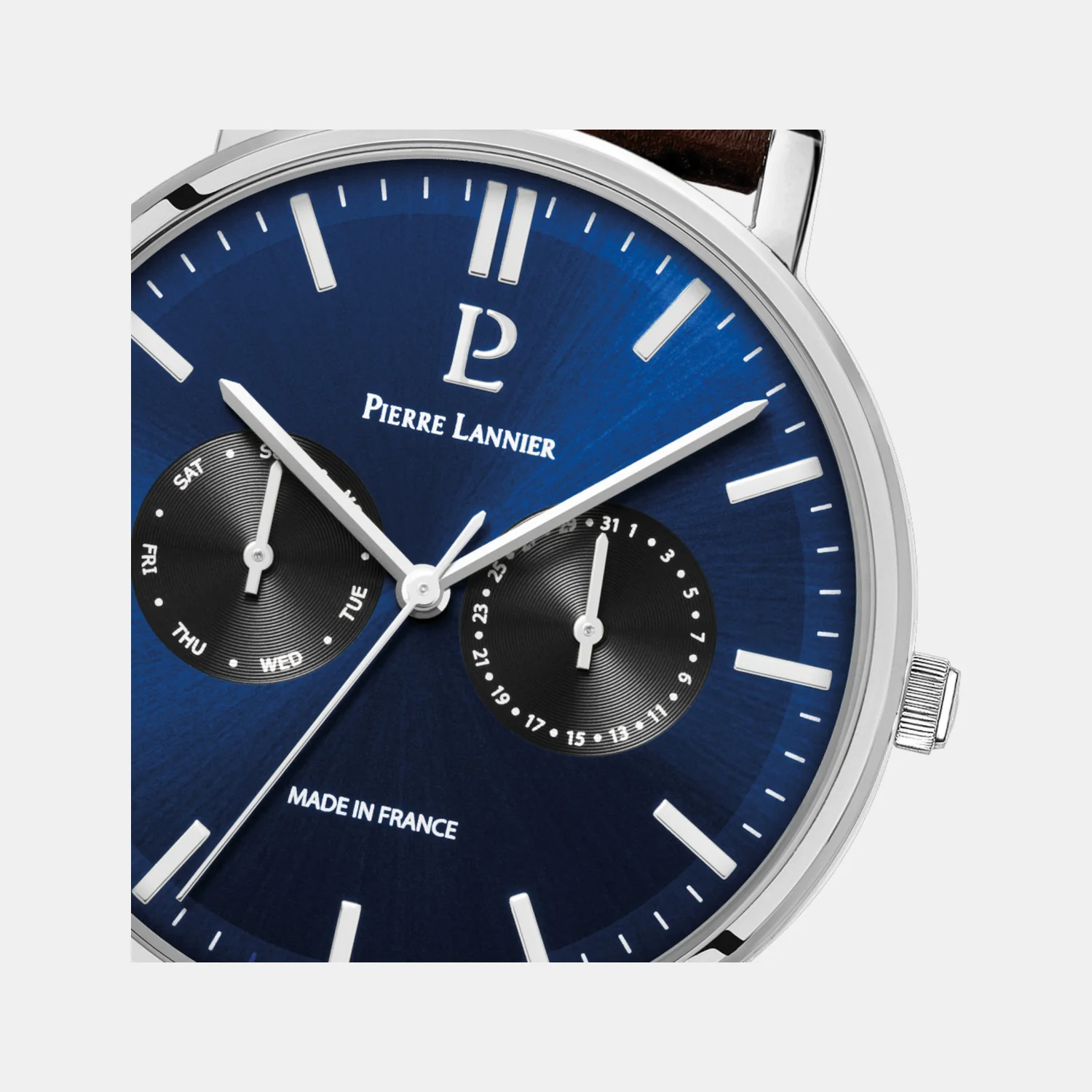 Essential Men Quartz Blue Dial Analog Leather Watch 206J164 - Image 3