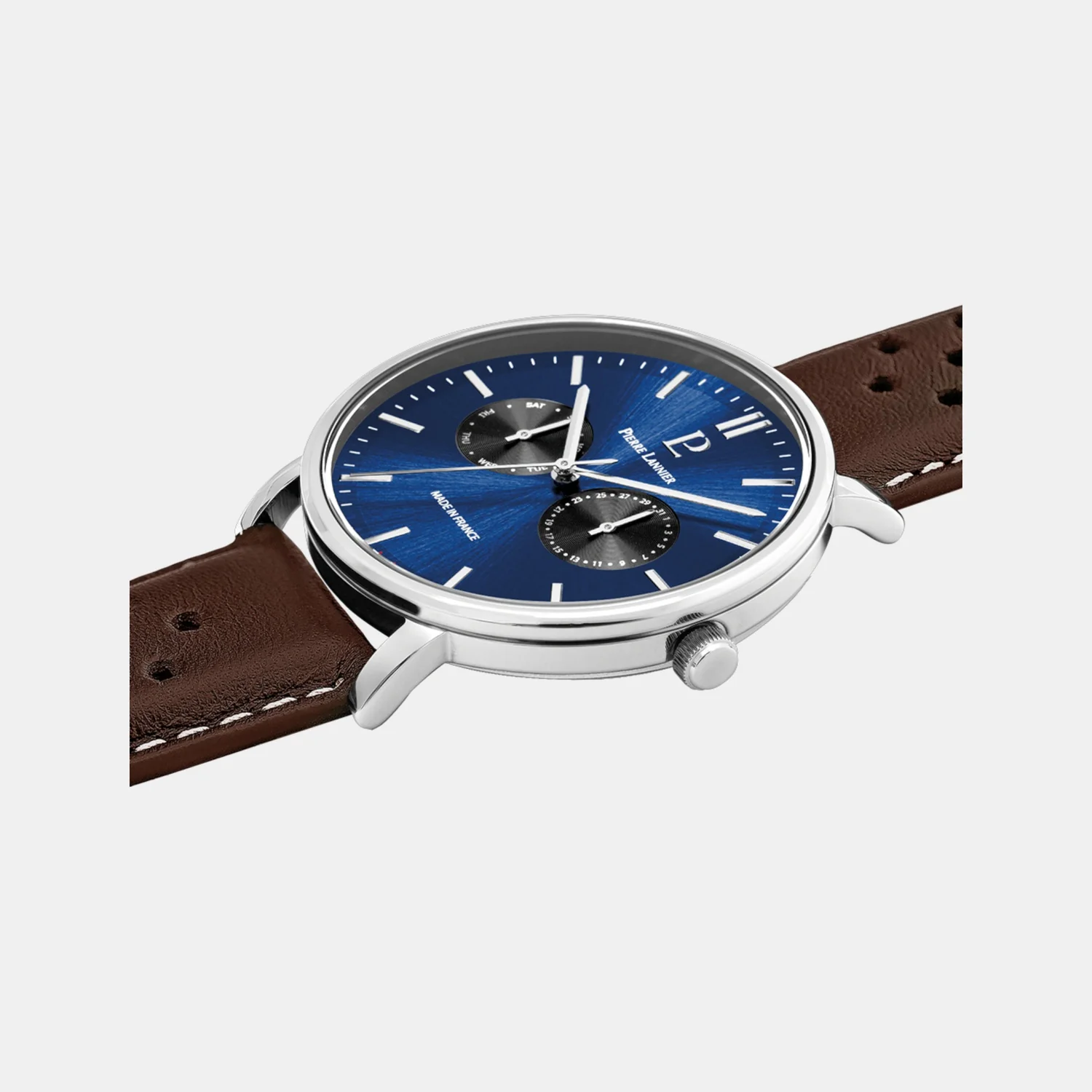 Essential Men Quartz Blue Dial Analog Leather Watch 206J164 - Image 4