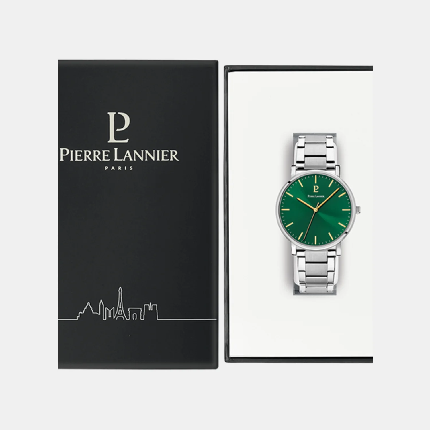 Essential Men Quartz Green Dial Analog Stainless Steel Watch 251G171 - Image 5