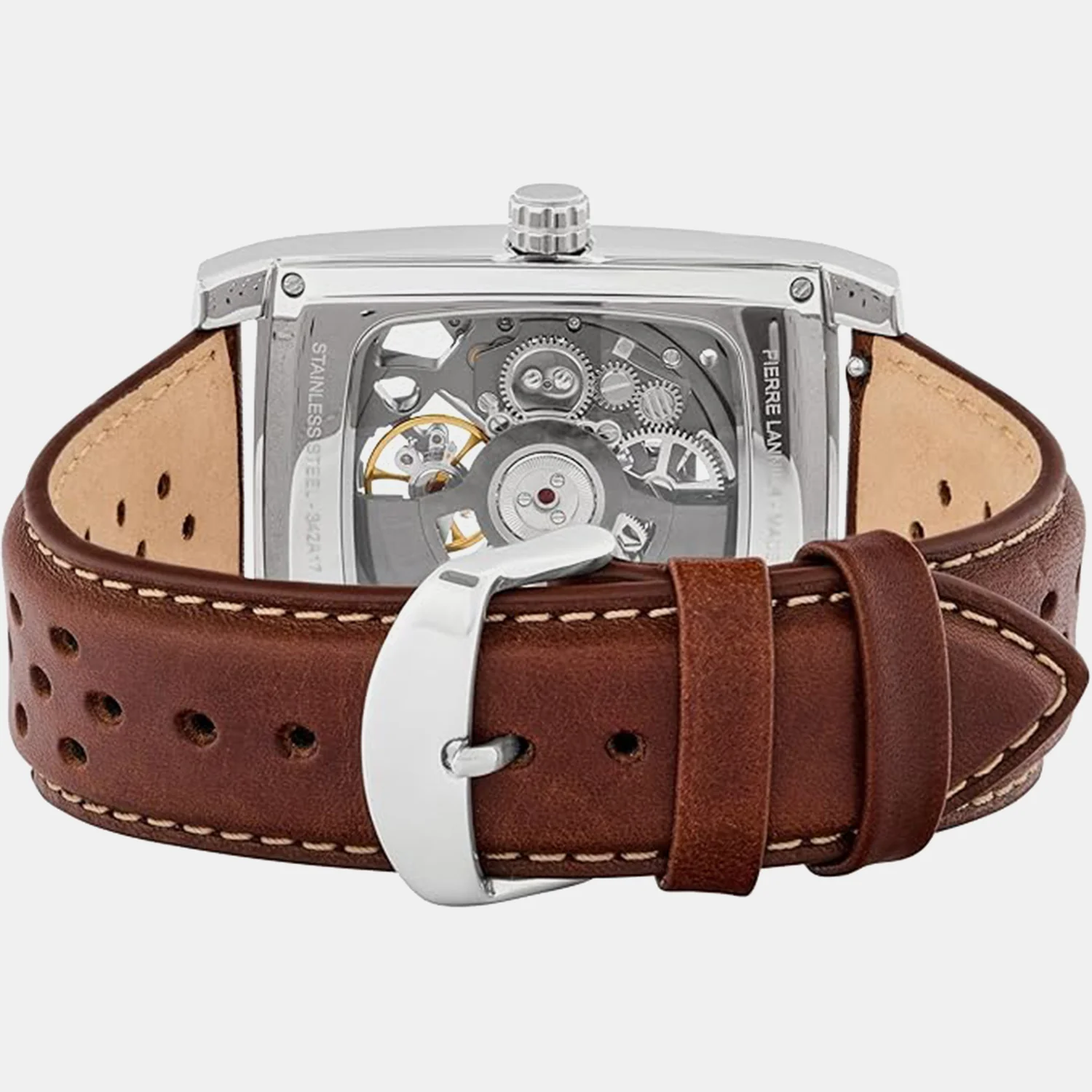 Hector Men Automatic Green Dial Analog Leather Watch 342A174 - Image 5