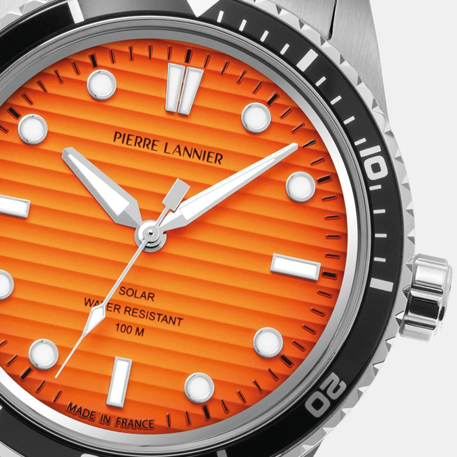 Inti Men Solar Orange Dial Analog Stainless Steel Watch 244H151 - Image 3
