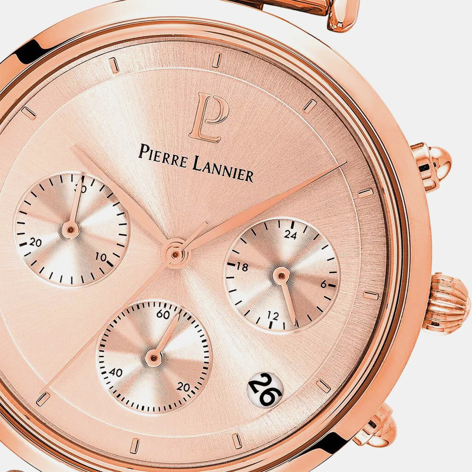 Lutecia Women Quartz Rose Gold Dial Analog Meshl Watch 083J958 - Image 4