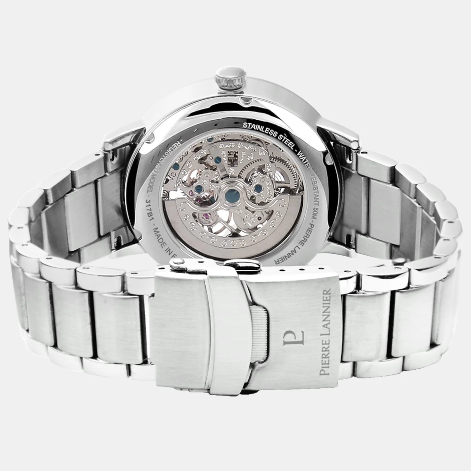 Automatic Men Automatic Burgundy Dial Analog Stainless Steel Watch 317B151 - Image 5