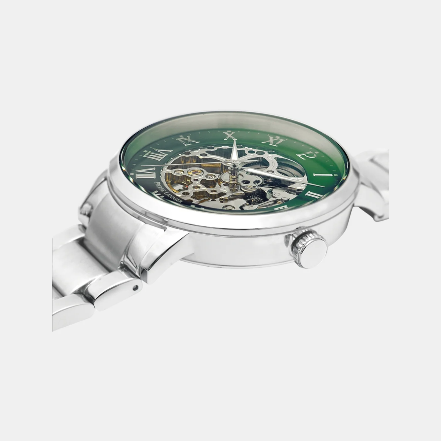 Men Automatic Green Dial Analog Stainless Steel Watch 317B171 - Image 5