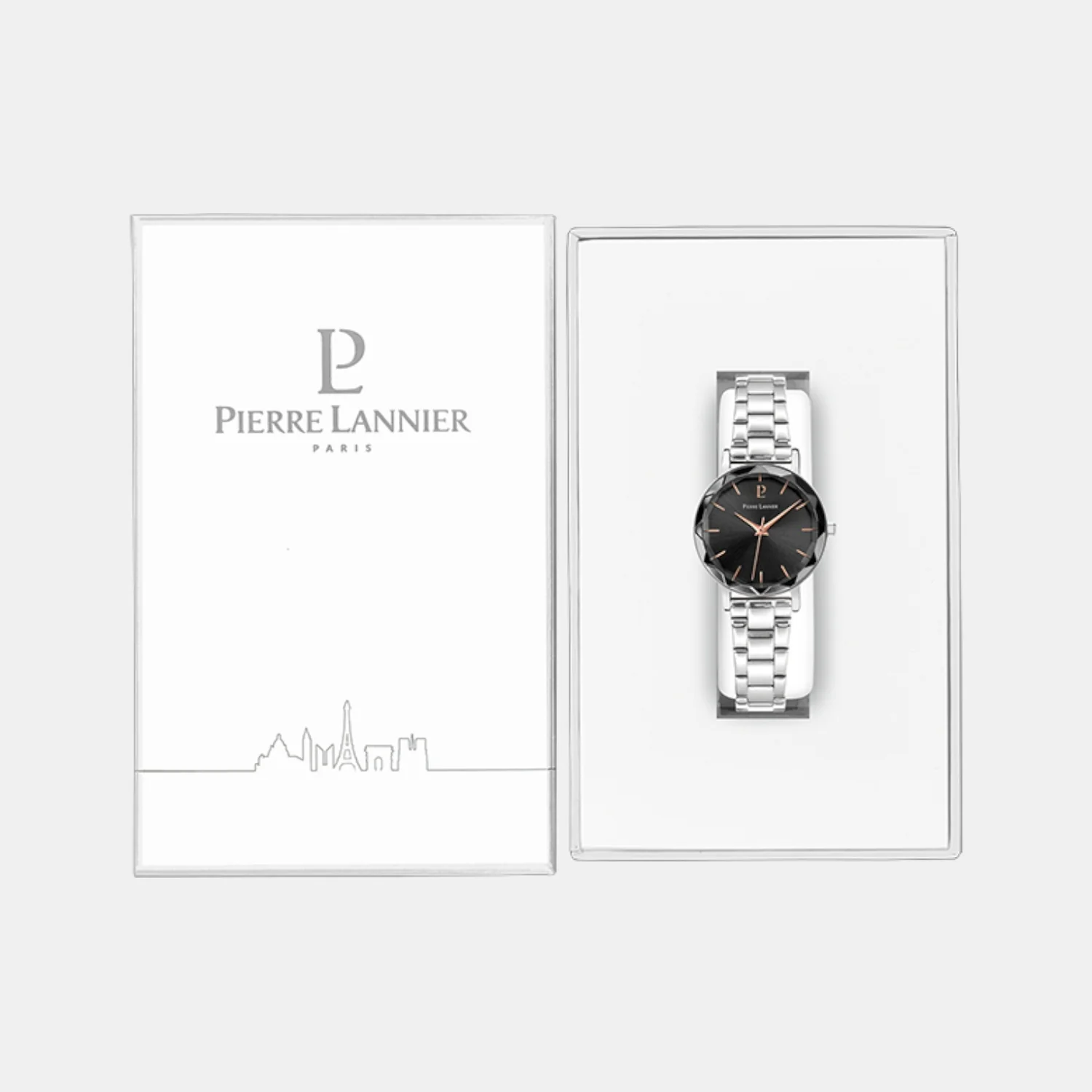Multiples Women Quartz Black Dial Analog Stainless Steel Watch 011L631 - Image 5