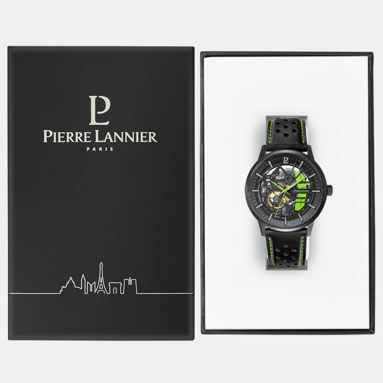 Paddock Men Automatic Black Dial Analog Leather Watch 341A477 - Image 5