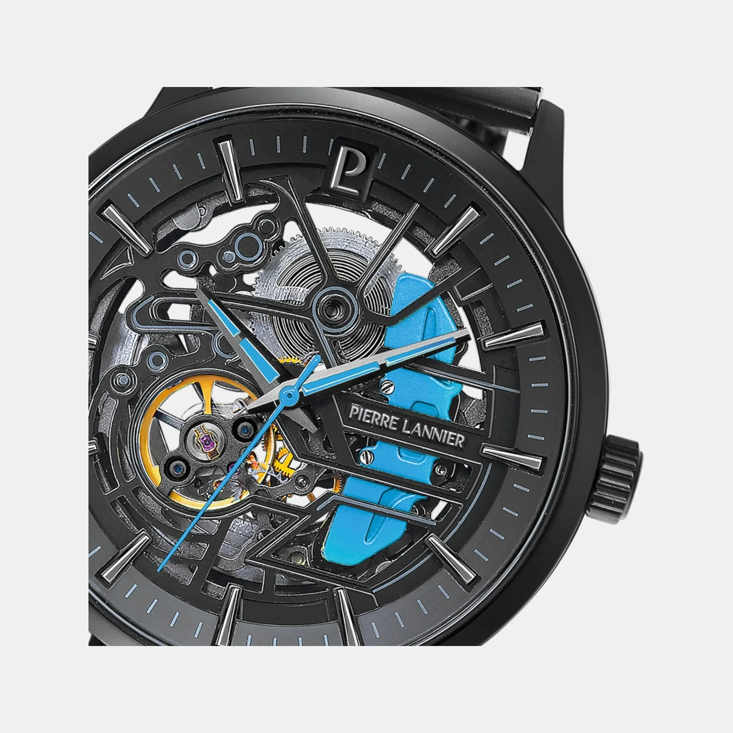Paddock Men Automatic Black Dial Analog Mesh Watch 345A469 - Image 3