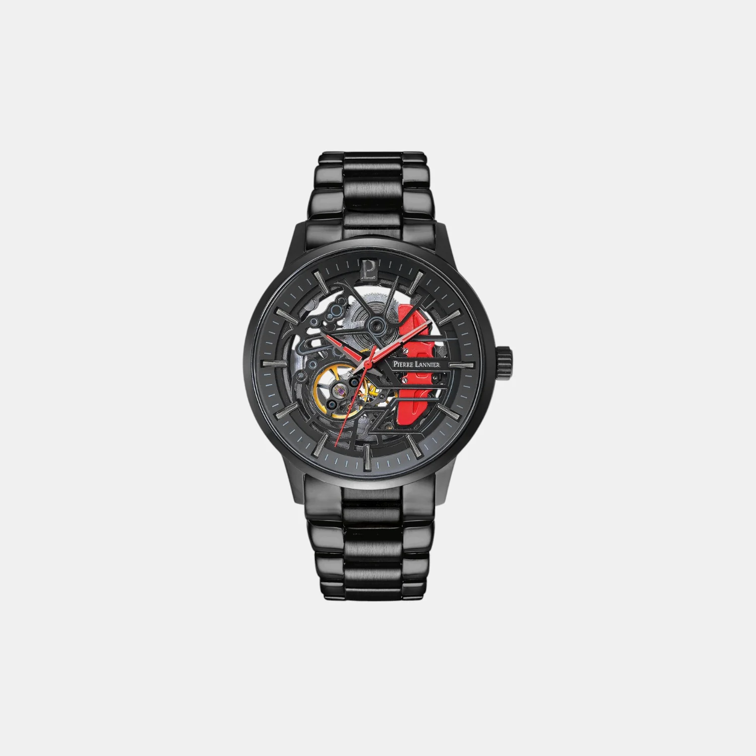 Paddock Men Automatic Black Dial Analog Stainless Steel Watch 344A459 - Image 2