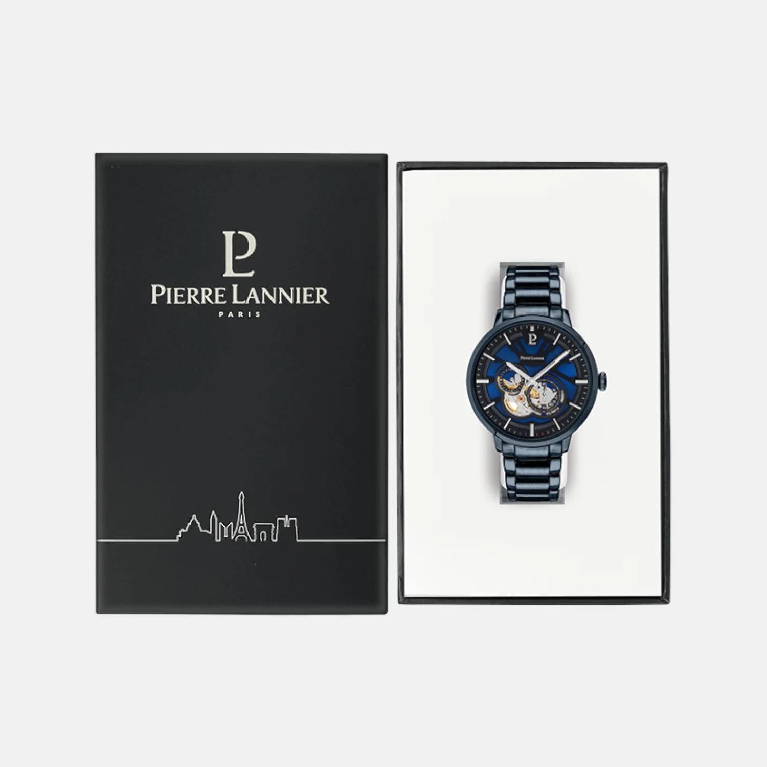 Trio Men Automatic Blue Dial Analog Stainless Steel Watch 333D469 - Image 5