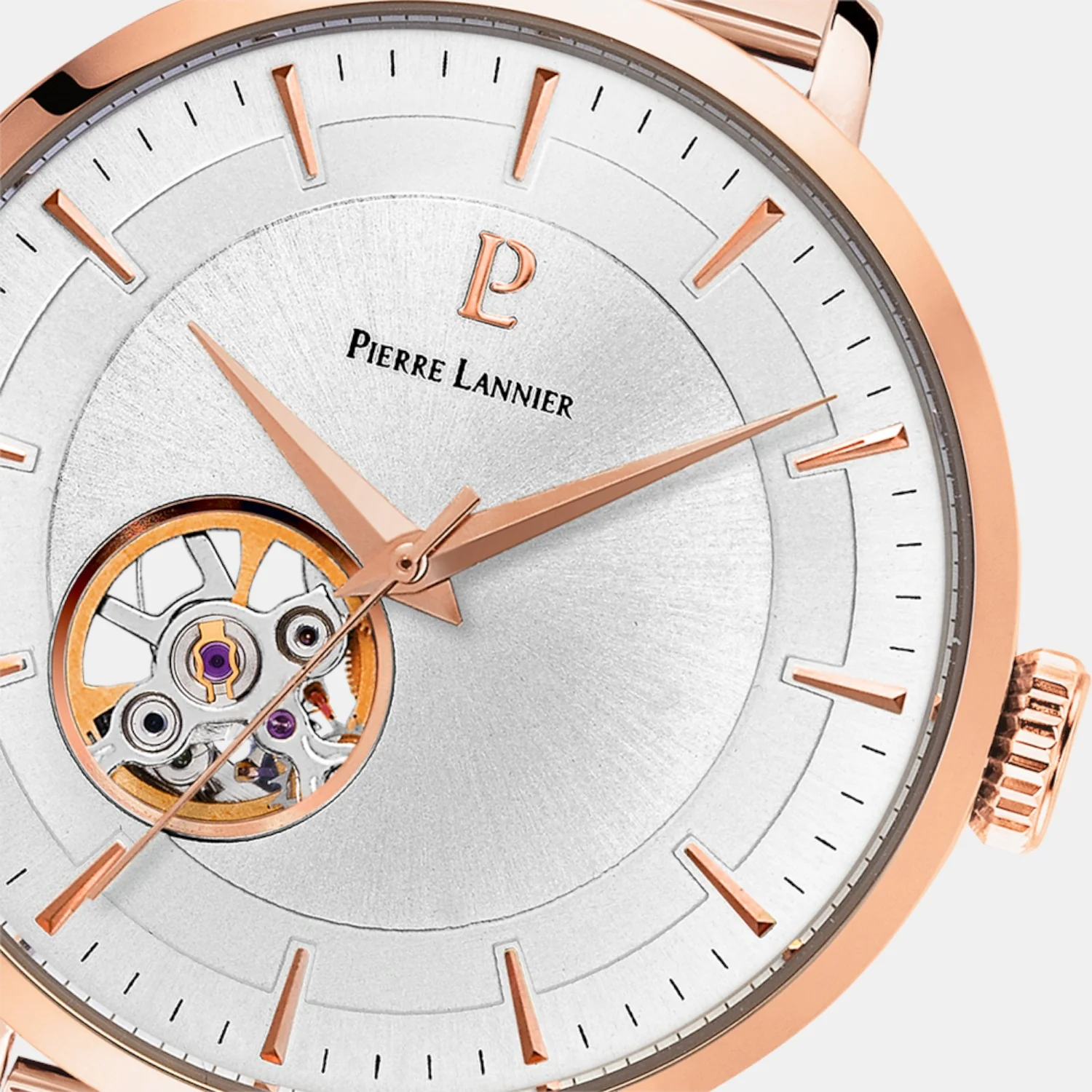 Women Automatic Silver Dial Analog Mesh Watch 307F928 - Image 2