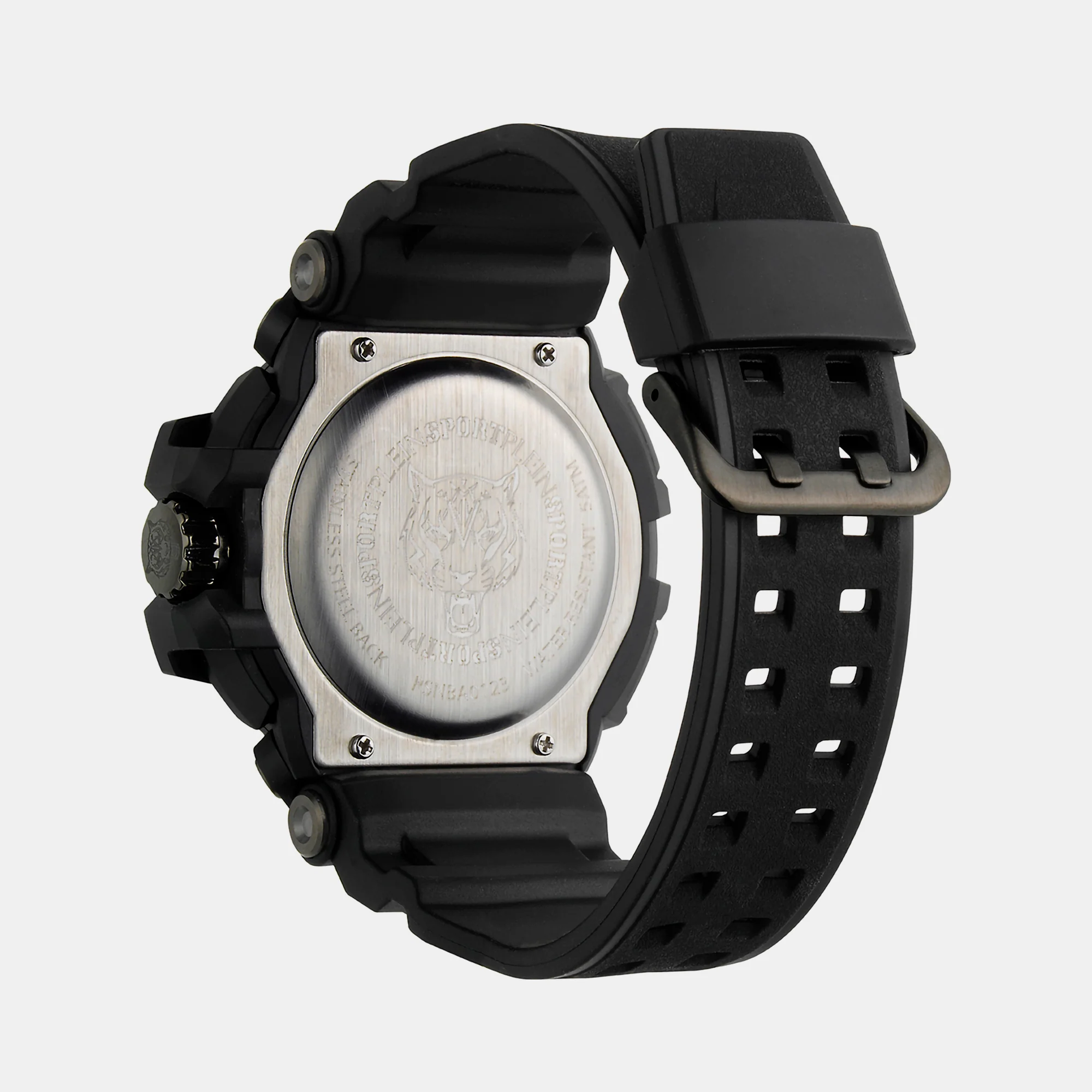 Combat Men Quartz Black Dial Analog-Digital Silicone Watch PSNBA0123 - Image 2